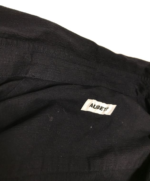 AUBETT (オーベット) クレープクロス フラップポケット オーバーサイズシャツ ネイビー サイズ:M