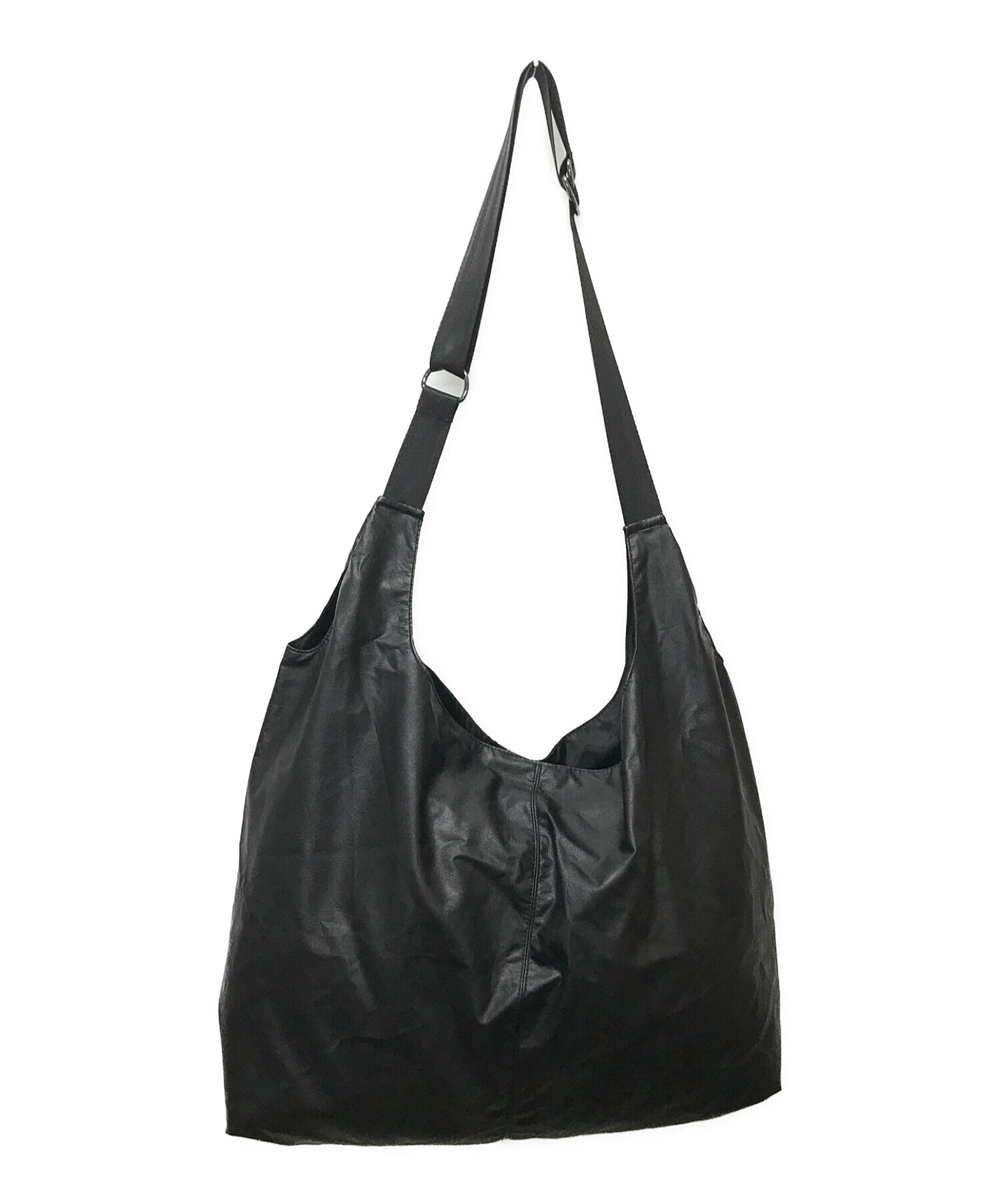 ATTACHMENT (アタッチメント) SYNTHETIC SHOULDER SHOPPING BAG ブラック