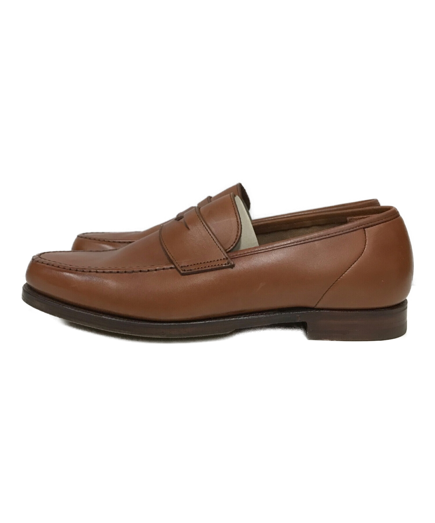 Crockett & Jones (クロケット＆ジョーンズ) BARNEYS NEWYORK (バーニーズ・ニューヨーク) セルハースト  コインローファー ブラウン サイズ:US8　1/2