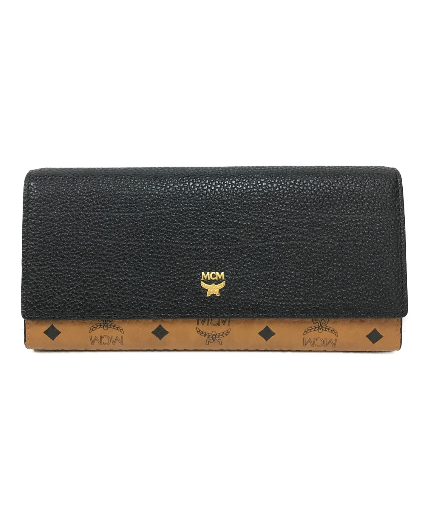 中古・古着通販】MCM (エムシーエム) 長財布 ブラック×ブラウン