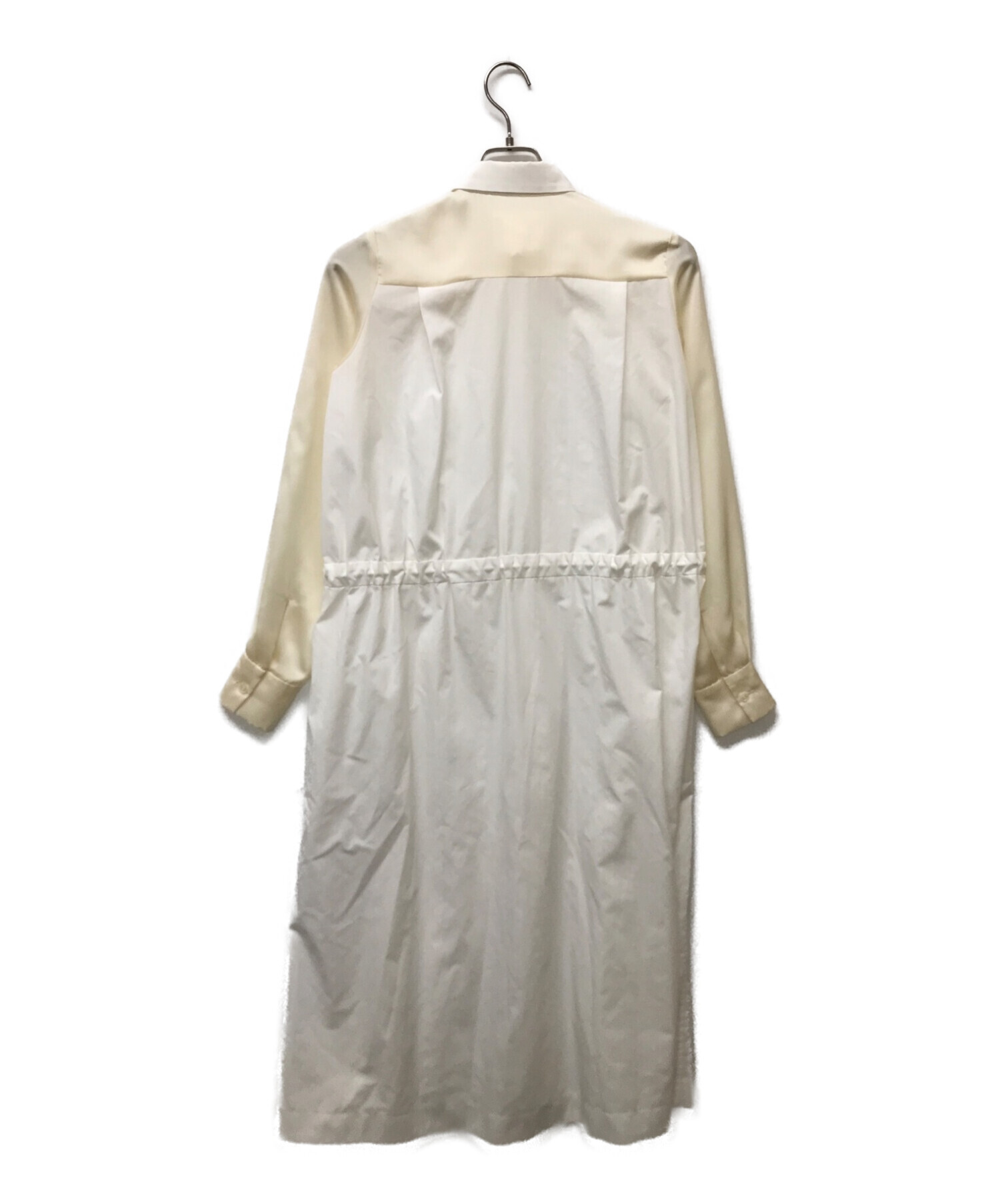 sacai (サカイ) Cotton Poplin Dress ホワイト×ベージュ サイズ:1