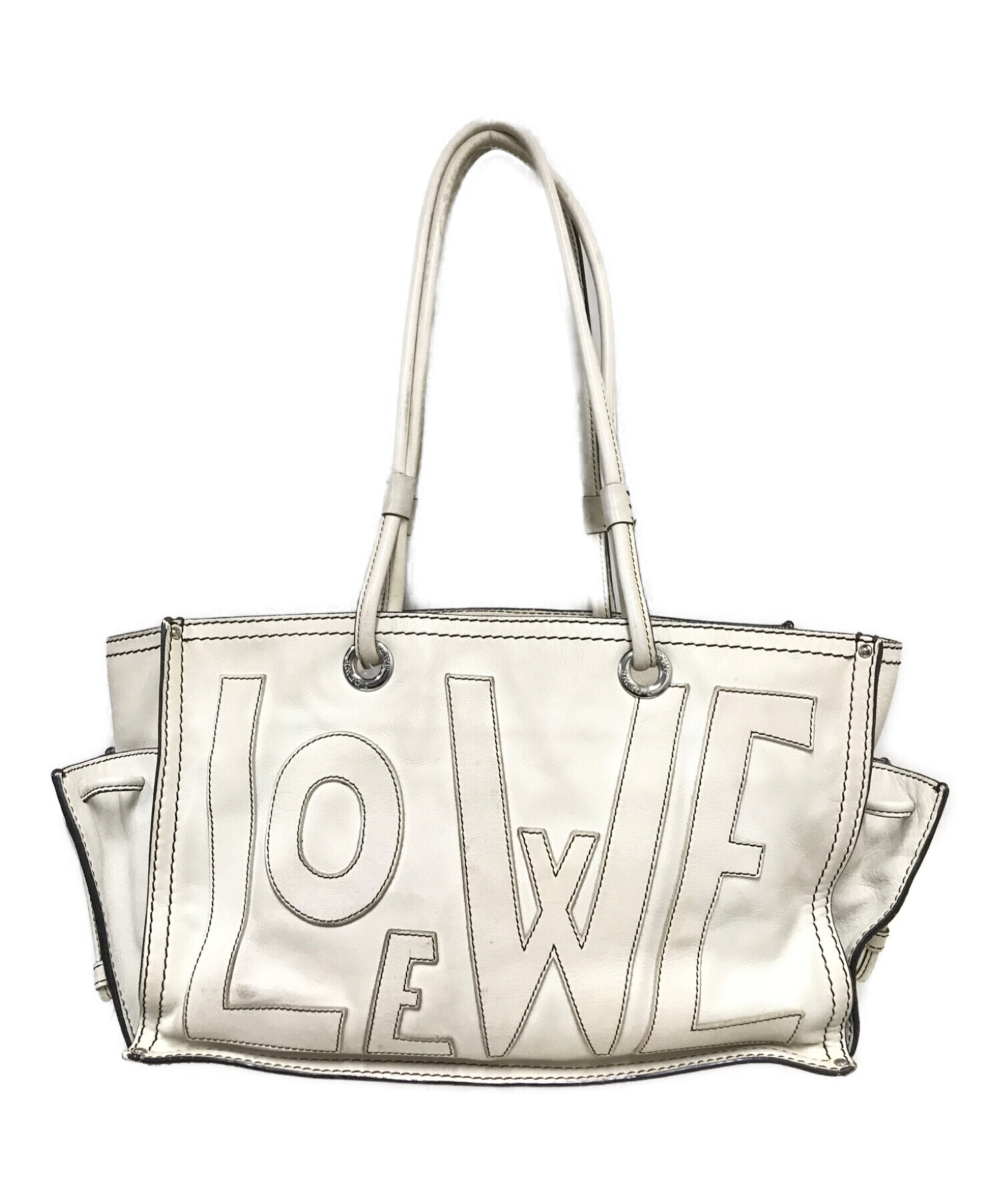 LOEWE (ロエベ) アナグラム ショッパー トートバッグ ホワイト