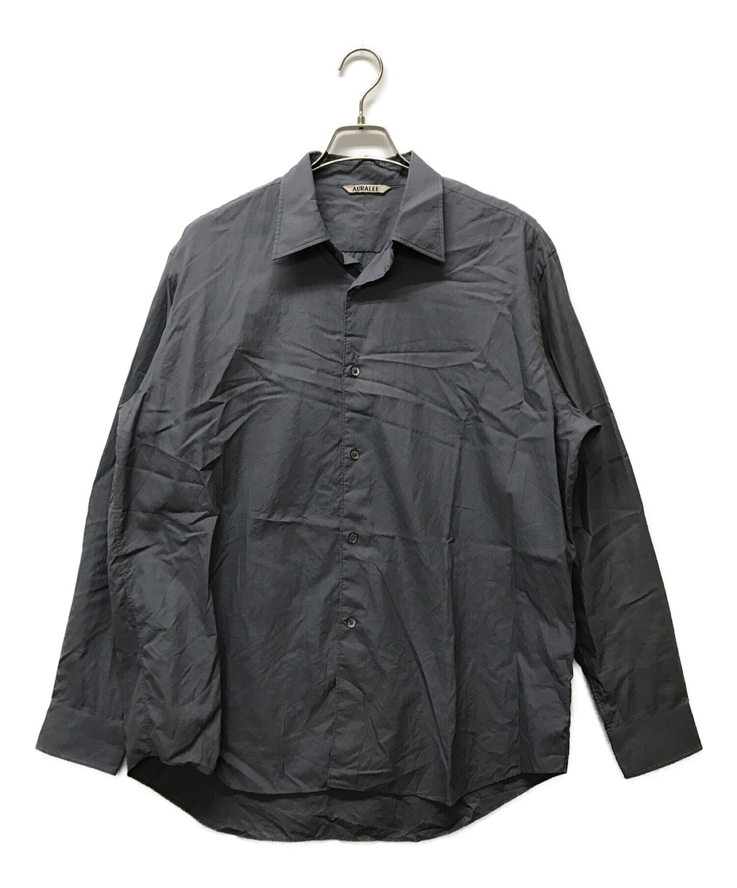 AURALEE (オーラリー) 22SS WASHED FINX TWILL SHIRTS グレー サイズ:5