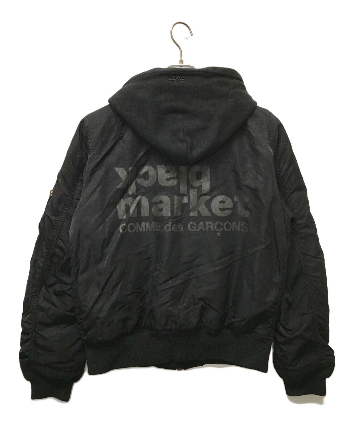 COMME des GARCONS BLACKMARKET (コムデギャルソンブラックマーケット) ALPHA (アルファ)  MA-1ボンバージャケット ブラック サイズ:SIZE M