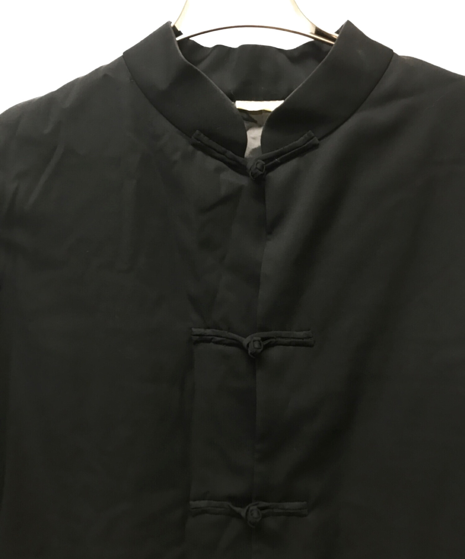 COMME des GARCONS HOMME PLUS (コムデギャルソンオムプリュス) スタッズチャイナコート ブラック サイズ:M