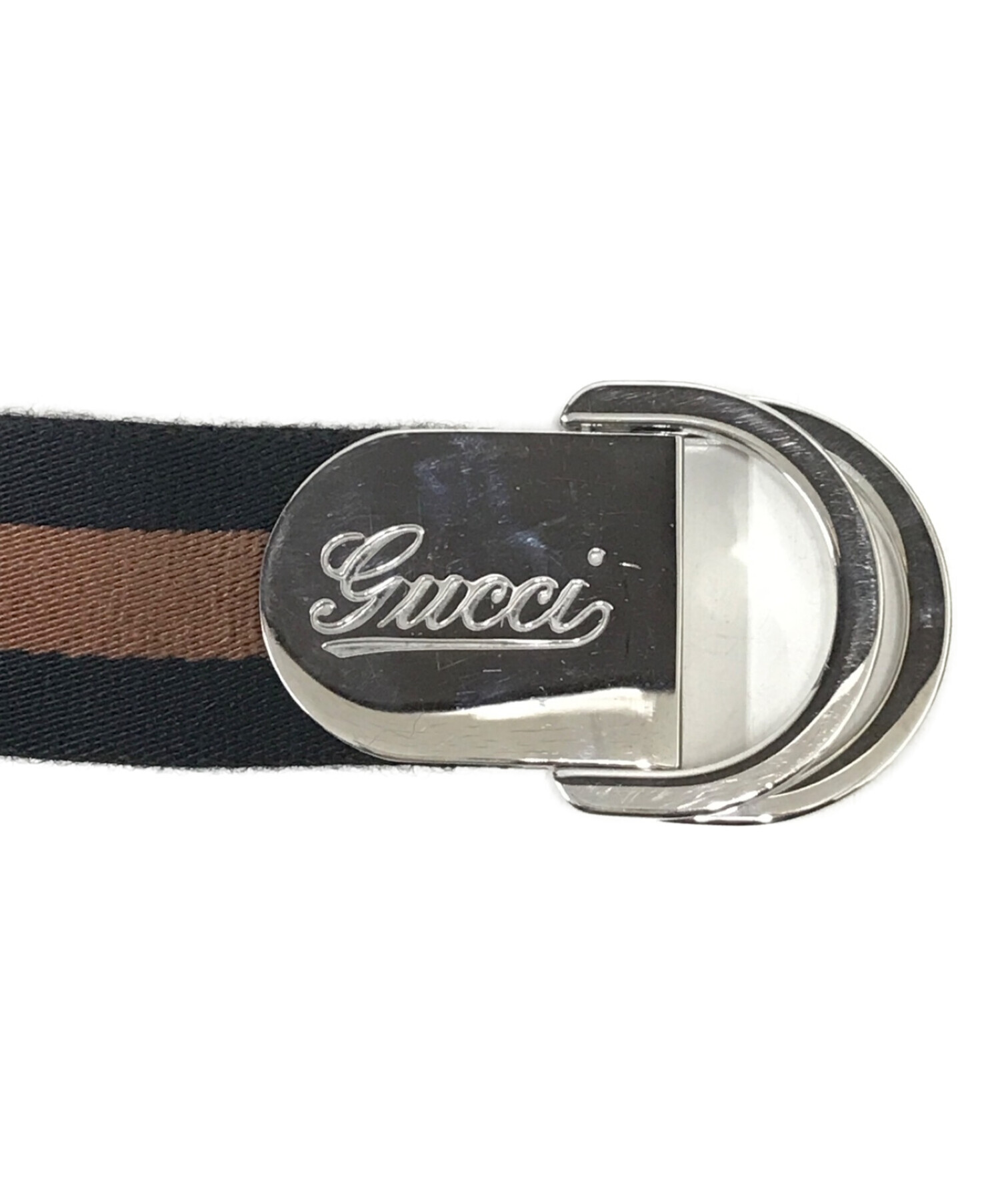 中古・古着通販】GUCCI (グッチ) シェリーライン ウエビング gucciロゴ ベルト ブラック サイズ:85・34｜ブランド・古着通販  トレファク公式【TREFAC FASHION】スマホサイト