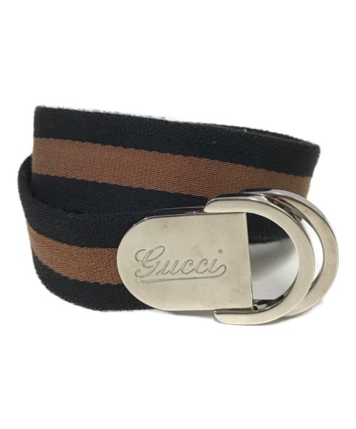 中古・古着通販】GUCCI (グッチ) シェリーライン ウエビング gucciロゴ ベルト ブラック サイズ:85・34｜ブランド・古着通販  トレファク公式【TREFAC FASHION】スマホサイト