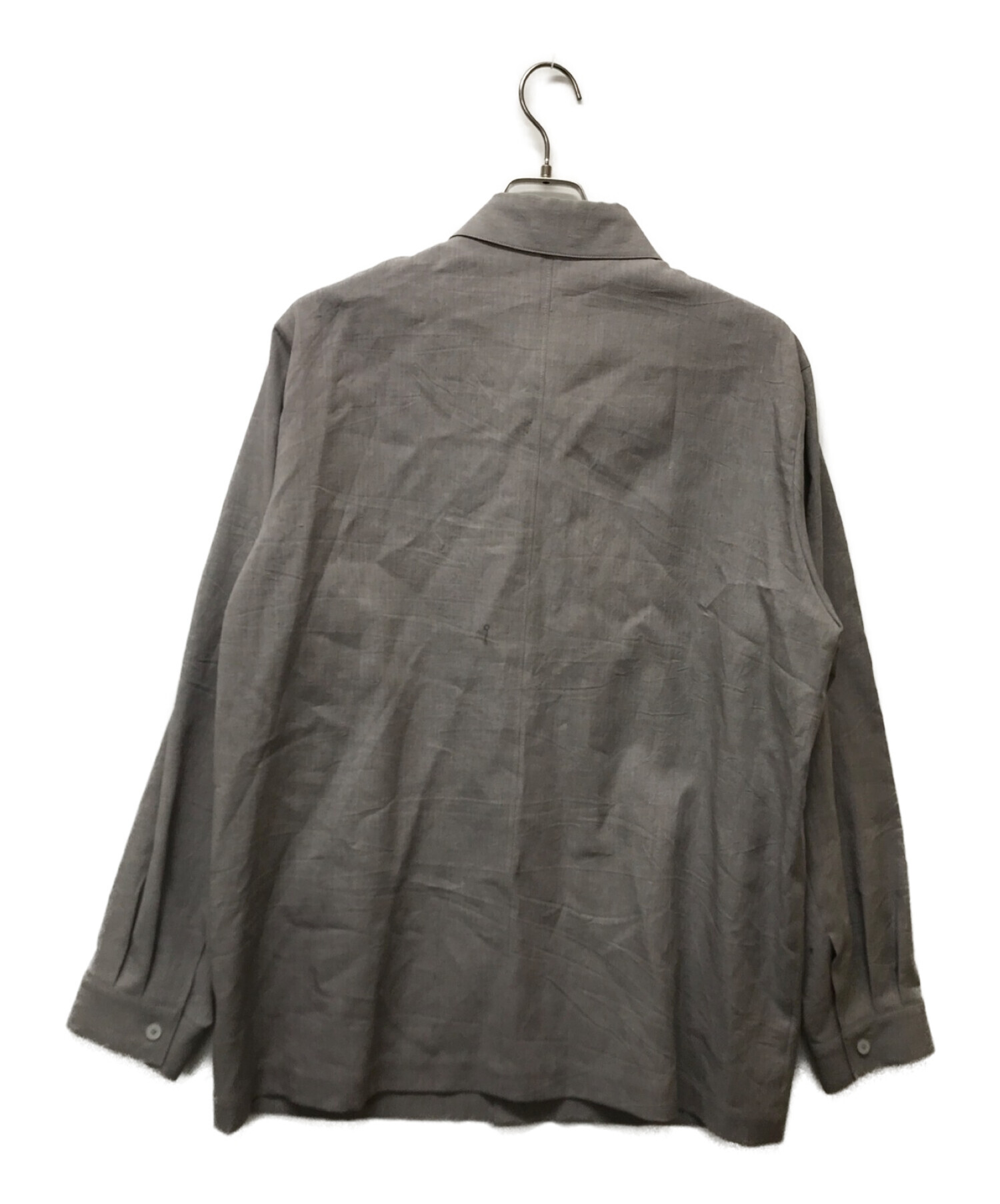 ATON (エイトン) 京都吊り染め リネンシャツジャケット グレー サイズ:04