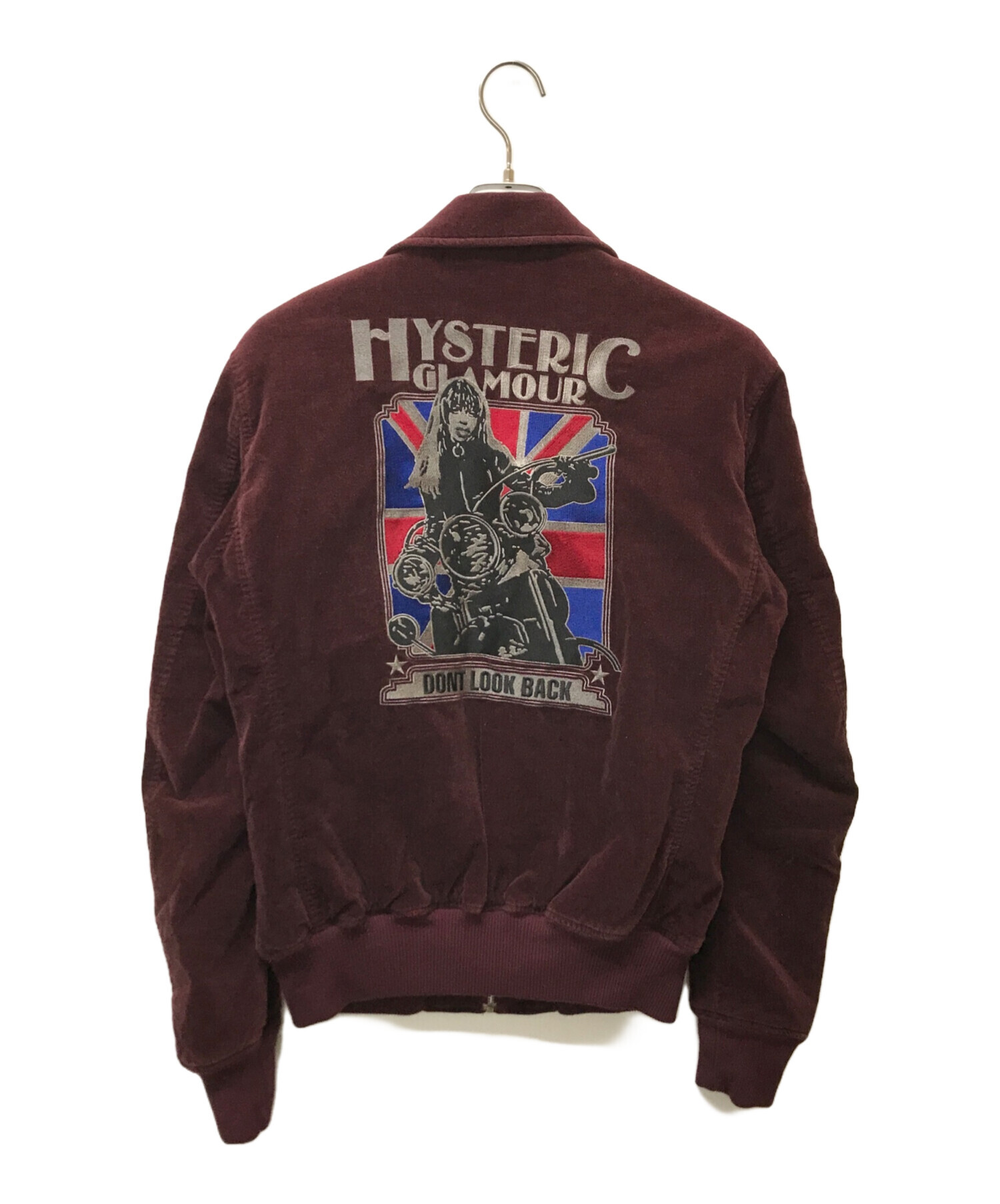 Hysteric Glamour (ヒステリックグラマー) DONT LOOK BACK UK ベロアブルゾン パープル サイズ: L