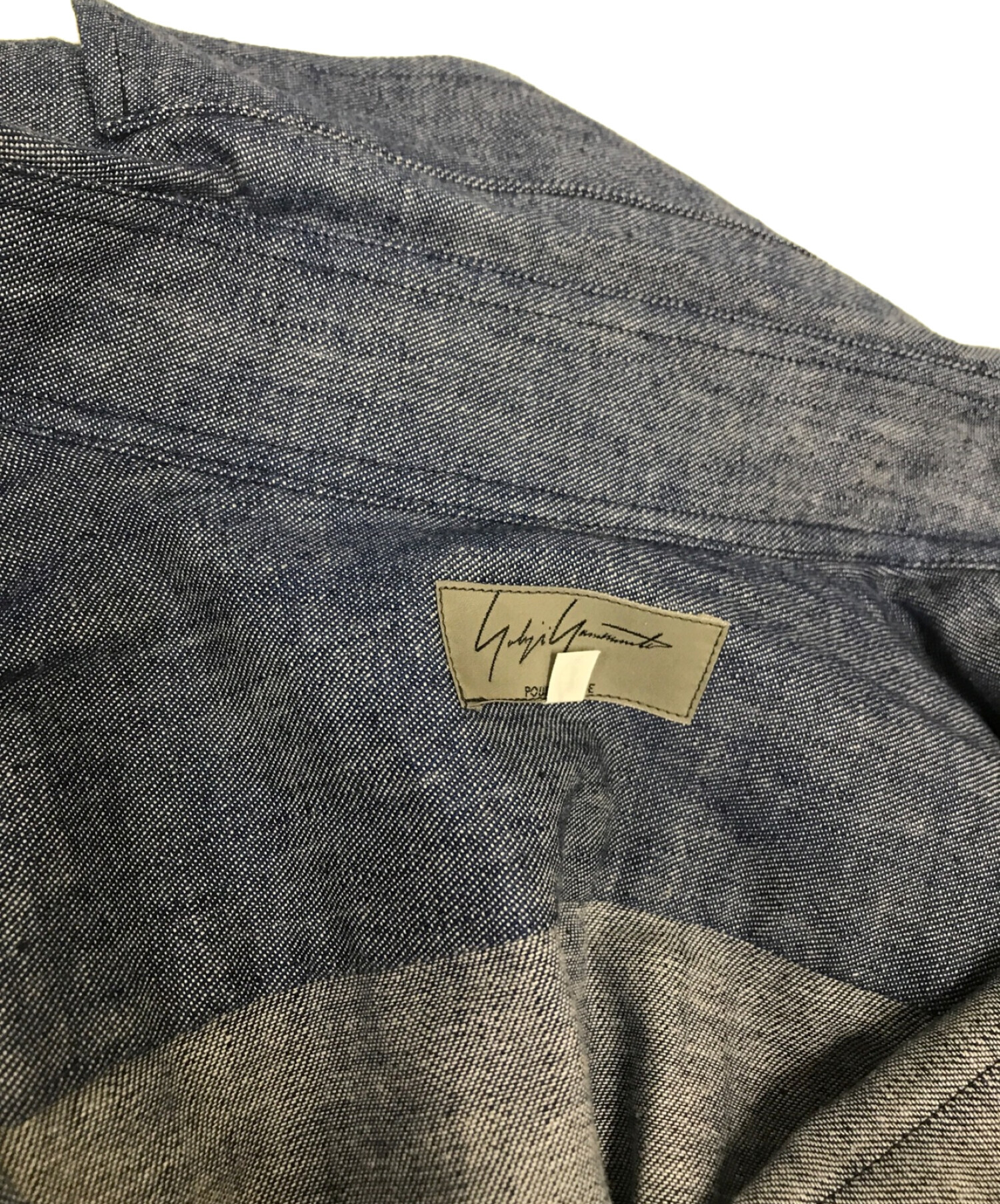 中古・古着通販】Yohji Yamamoto pour homme (ヨウジヤマモト プールオム) 二重襟ボタンダウンシャツ ブルー  サイズ:34｜ブランド・古着通販 トレファク公式【TREFAC FASHION】スマホサイト