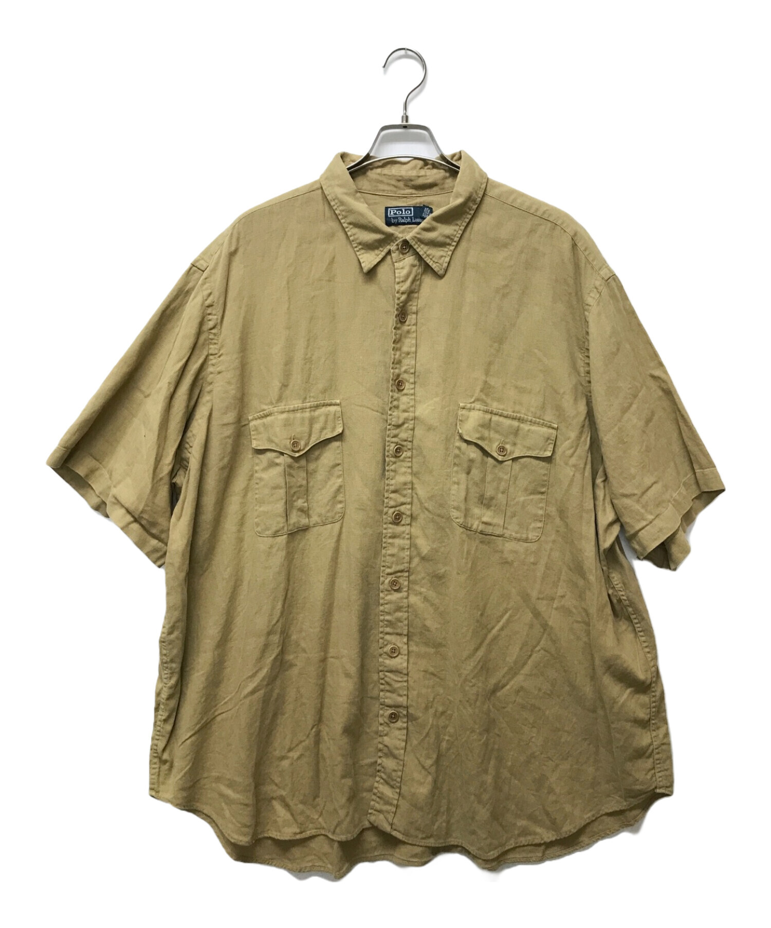 POLO RALPH LAUREN (ポロ・ラルフローレン) 半袖ミリタリーシャツ ベージュ サイズ:SIZE 3XB