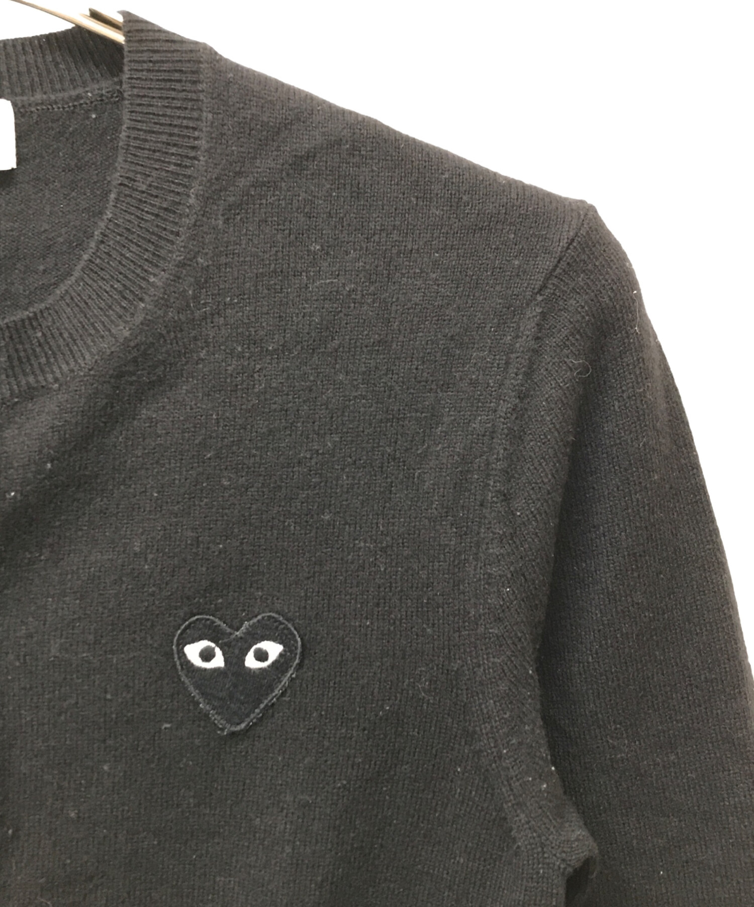 中古・古着通販】PLAY COMME des GARCONS (プレイ コムデギャルソン) ハートワッペンカーディガン ブラック サイズ:SIZE  M｜ブランド・古着通販 トレファク公式【TREFAC FASHION】スマホサイト