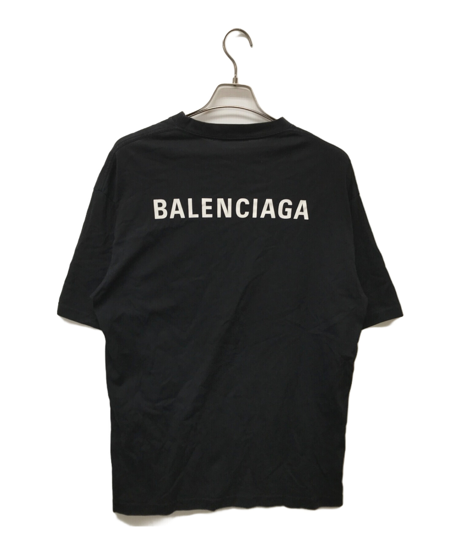 BALENCIAGA (バレンシアガ) ロゴTシャツ ブラック サイズ:S