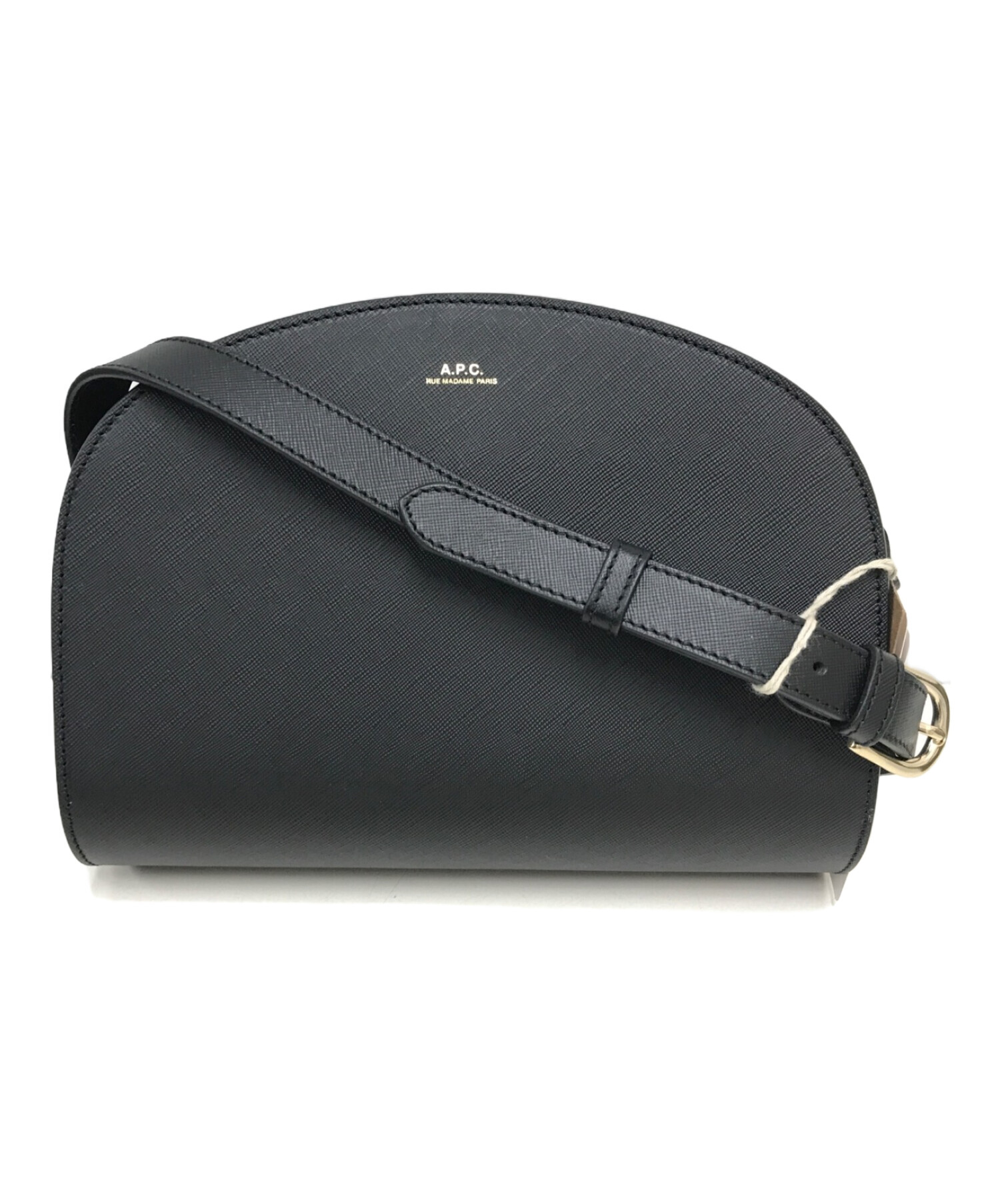 A.P.C. (アーペーセー) エンボスレザー SAC DEMI LUNE ブラック 未使用品