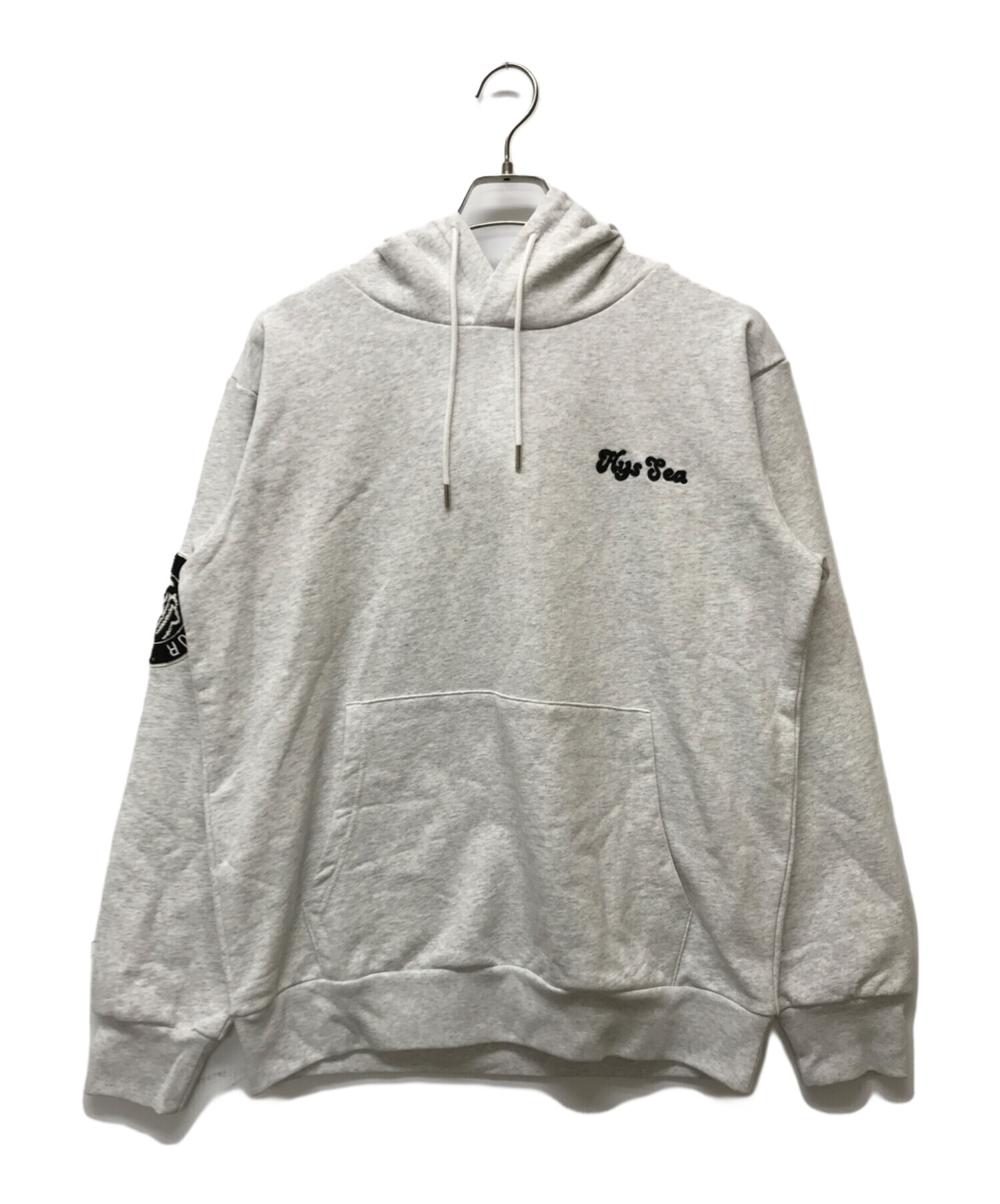 Hysteric Glamour (ヒステリックグラマー) WIND AND SEA (ウィンダンシー) コラボバックプリントプルオーバーパーカー  グレー サイズ:SIZE S