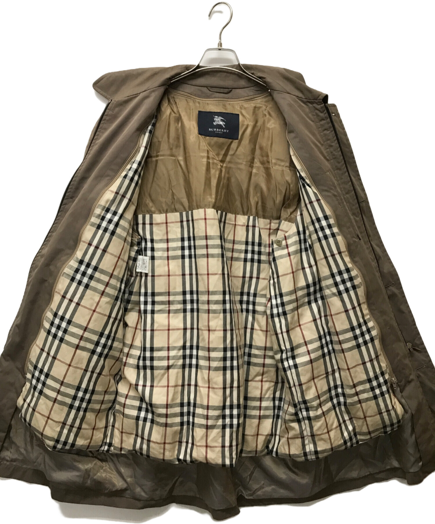 中古・古着通販】BURBERRY (バーバリー) 裏地ノバチェックダウンライナー付ジャケット ベージュ サイズ:SIZE L｜ブランド・古着通販  トレファク公式【TREFAC FASHION】スマホサイト