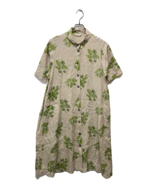 中古】美品 コットンハウスアヤ 長袖ワンピース 麻混 レディース SIZE M 格好よ Cotton House