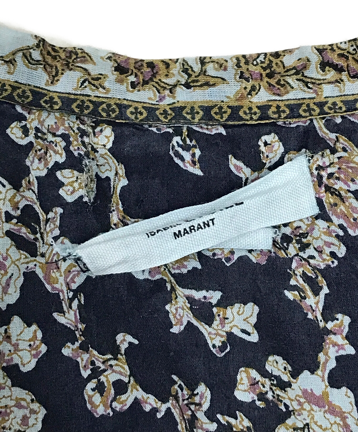 中古・古着通販】ISABEL MARANT ETOILE (イザベルマランエトワール) VIRGINIEL コットン フラワープリントワンピース  ネイビー サイズ:34｜ブランド・古着通販 トレファク公式【TREFAC FASHION】スマホサイト