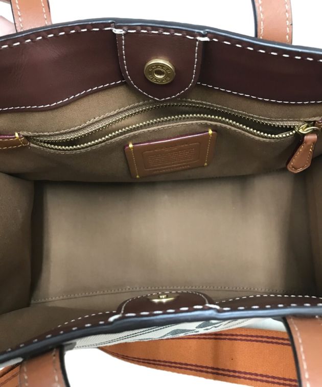 中古・古着通販】COACH (コーチ) フィールド トート 30 ウィズ コーチ バッジ ベージュ×ブラウン｜ブランド・古着通販  トレファク公式【TREFAC FASHION】スマホサイト