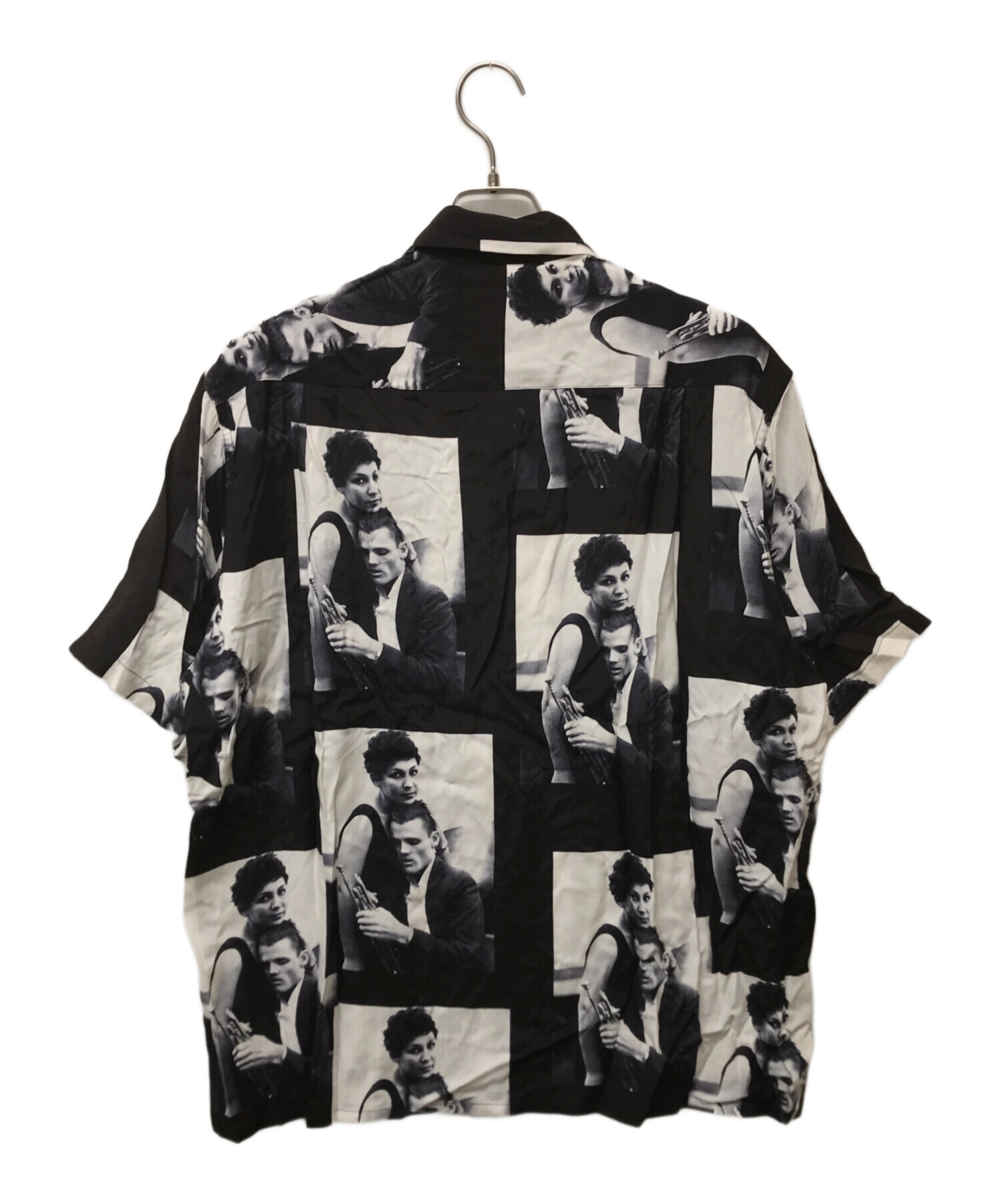 WACKO MARIA (ワコマリア) CHET BAKER (チェット ベイカー) CHET BAKER HAWAIIAN SHIRT  ブラック×ホワイト サイズ:L