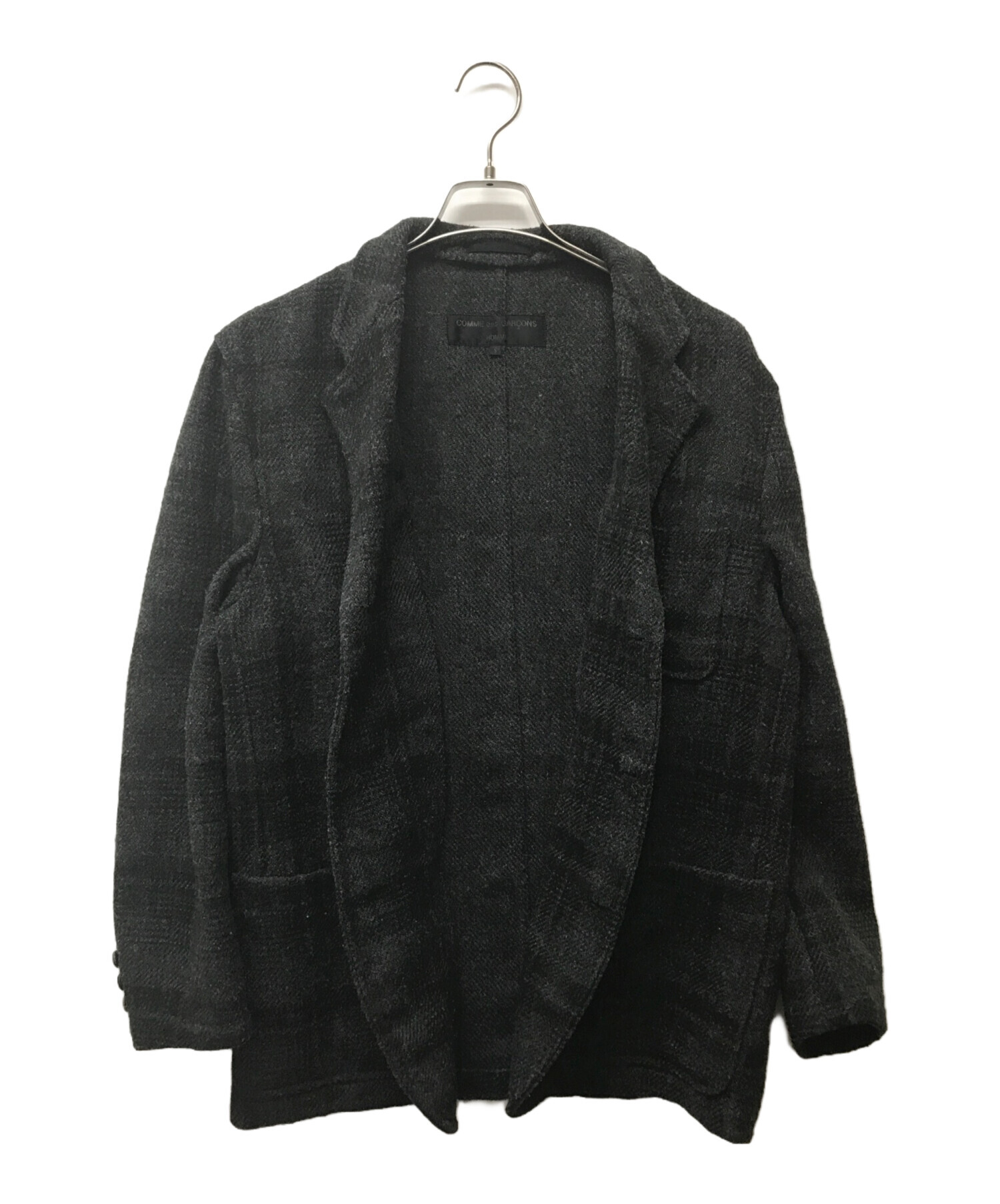 中古・古着通販】COMME des GARCONS HOMME (コムデギャルソン オム) 90's ウールチェック3Bテーラードジャケット グレー  サイズ:Ｓ｜ブランド・古着通販 トレファク公式【TREFAC FASHION】スマホサイト