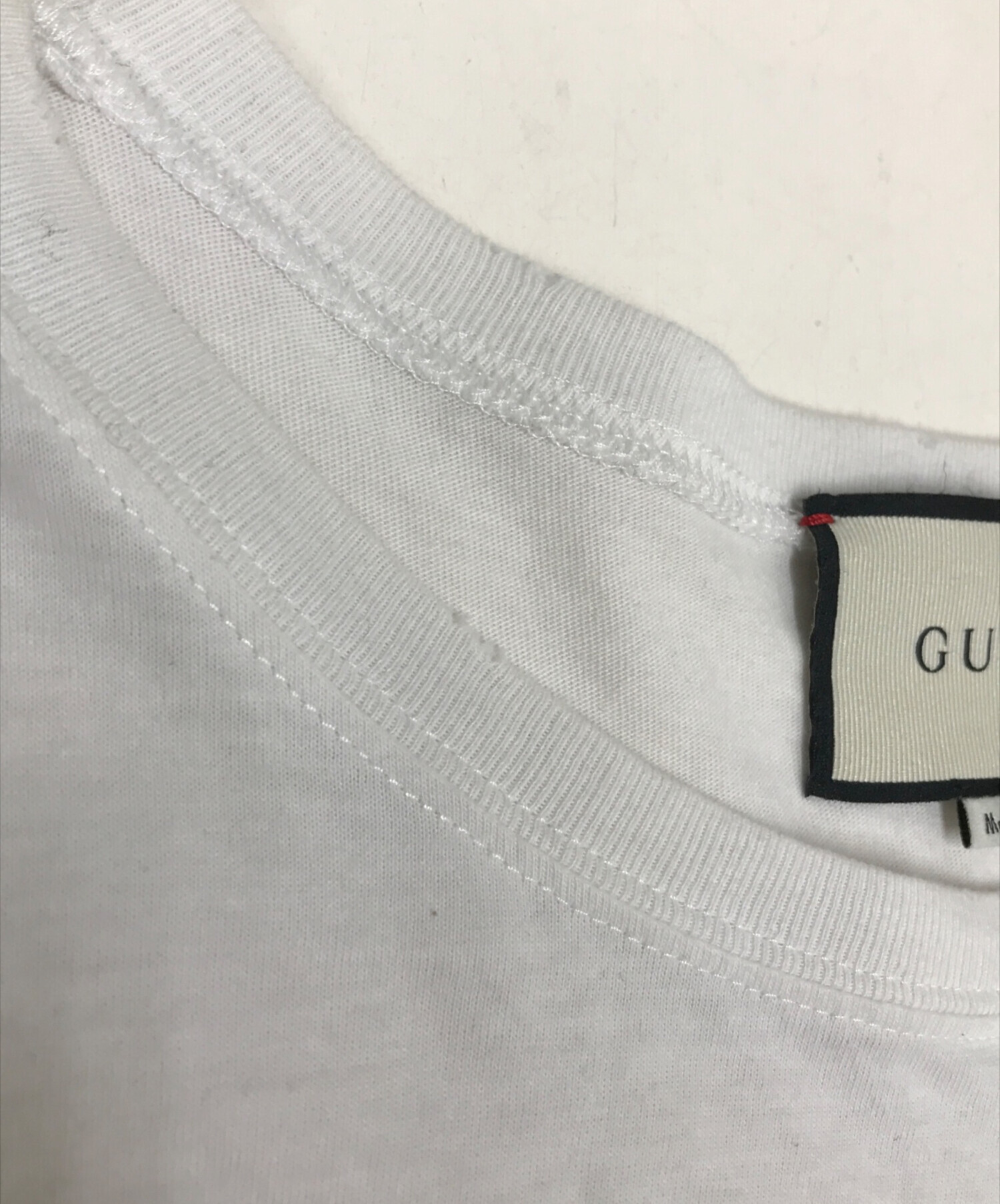 GUCCI (グッチ) タイガー/オールドロゴプリント 半袖Tシャツ ホワイト サイズ:XS