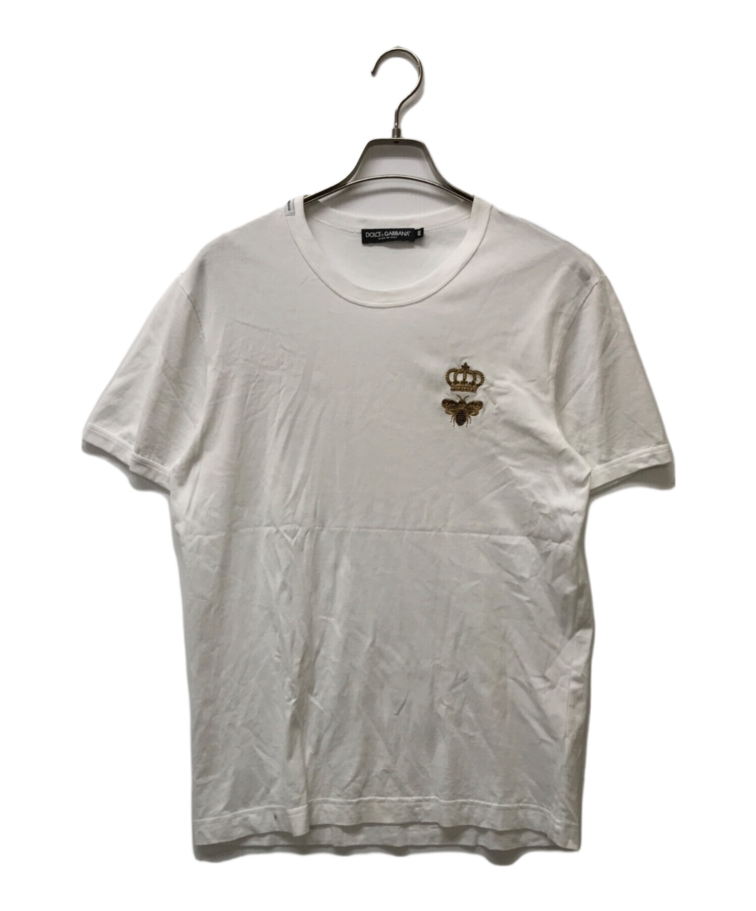 中古・古着通販】DOLCE & GABBANA (ドルチェ＆ガッバーナ) クラウン ビー 刺繍Tシャツ ホワイト サイズ:48｜ブランド・古着通販  トレファク公式【TREFAC FASHION】スマホサイト