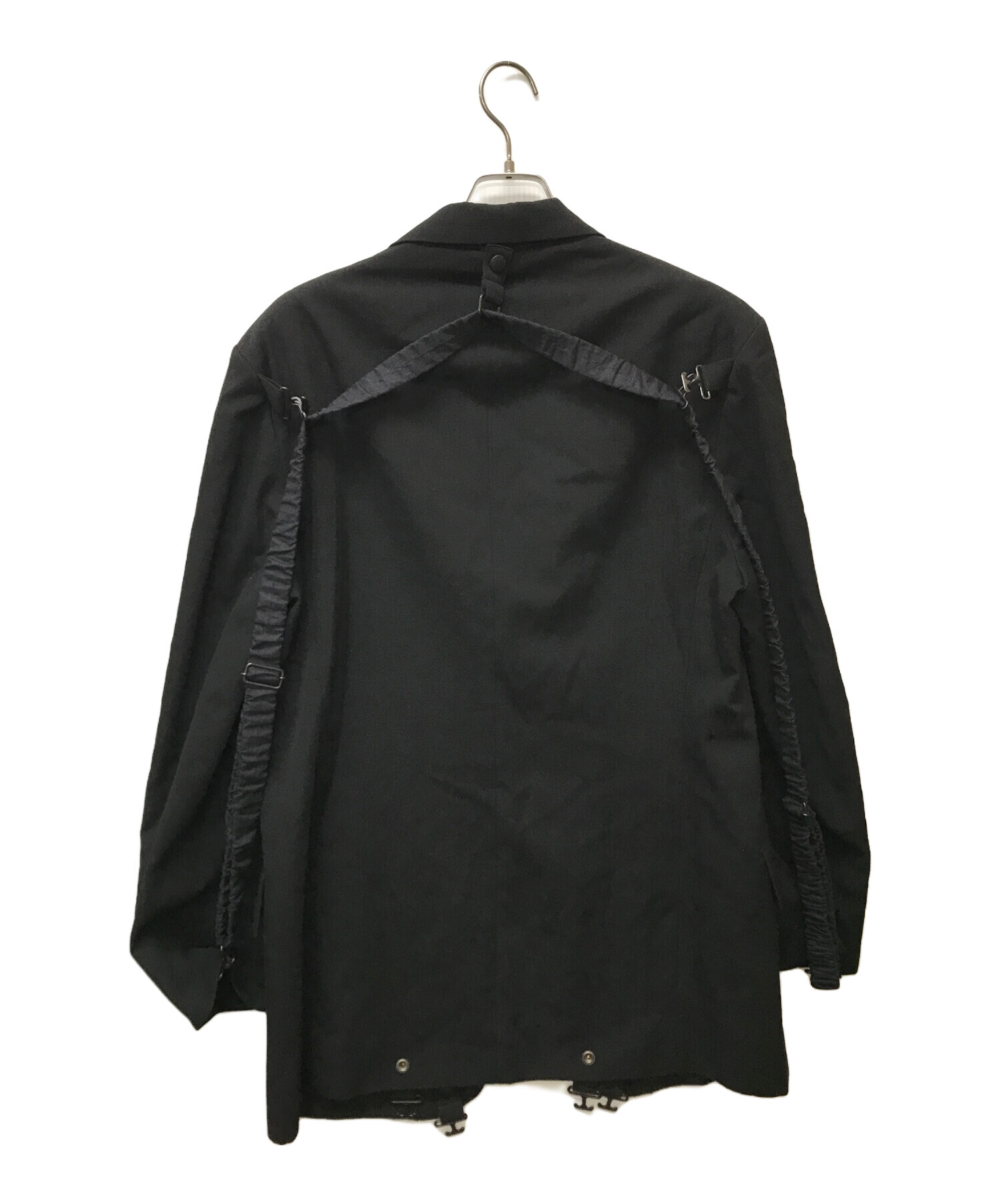 中古・古着通販】Yohji Yamamoto pour homme (ヨウジヤマモト プールオム) パラシュートテーラードジャケット ブラック  サイズ:SIZE 3｜ブランド・古着通販 トレファク公式【TREFAC FASHION】スマホサイト