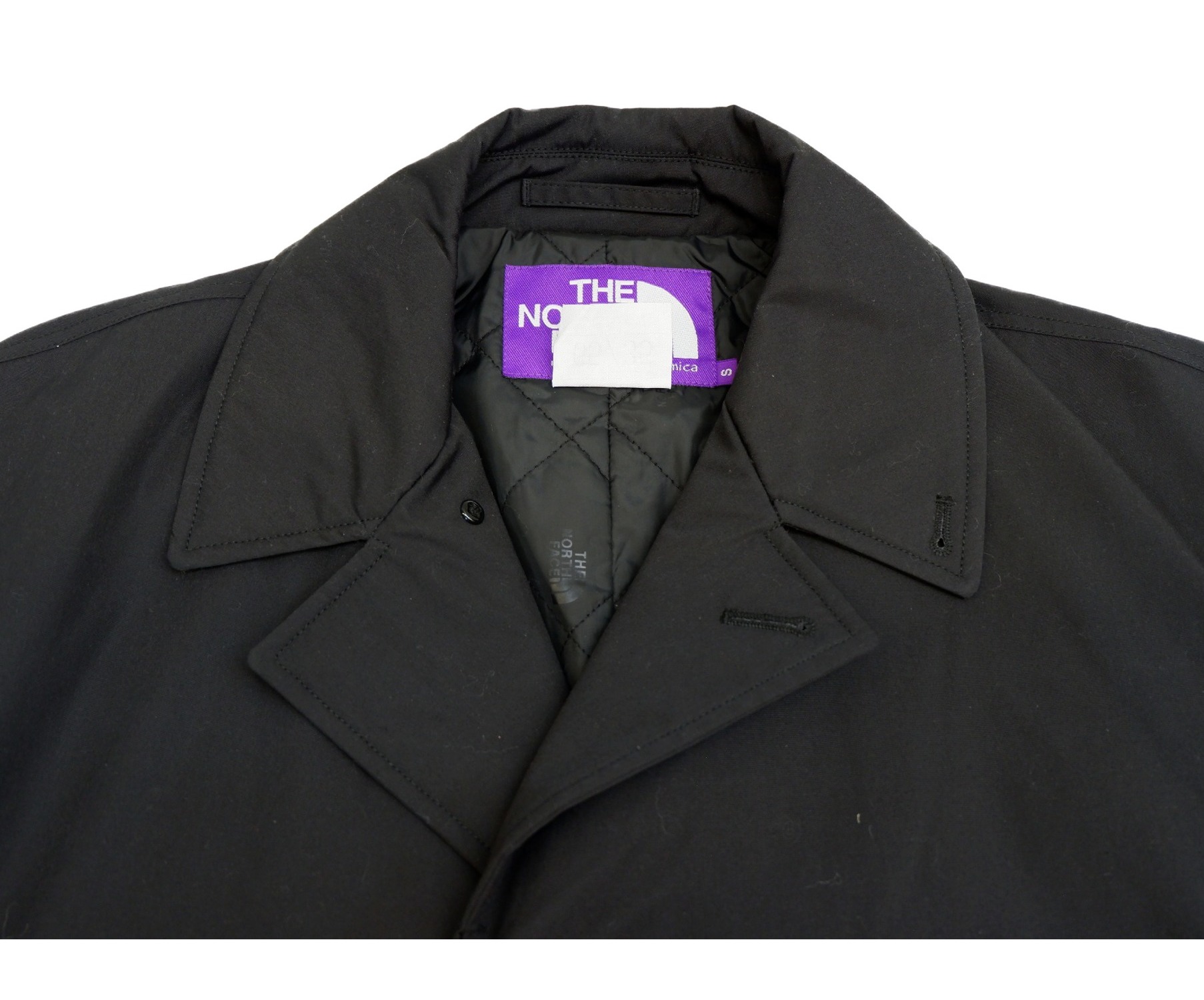 THE NORTHFACE PURPLELABEL (ザノースフェイス パープルレーベル) 別注 Big Stand Fall Collar Coat  BEAMS別注中綿ビッグステンカラーコート ブラック サイズ:表記サイズ：S