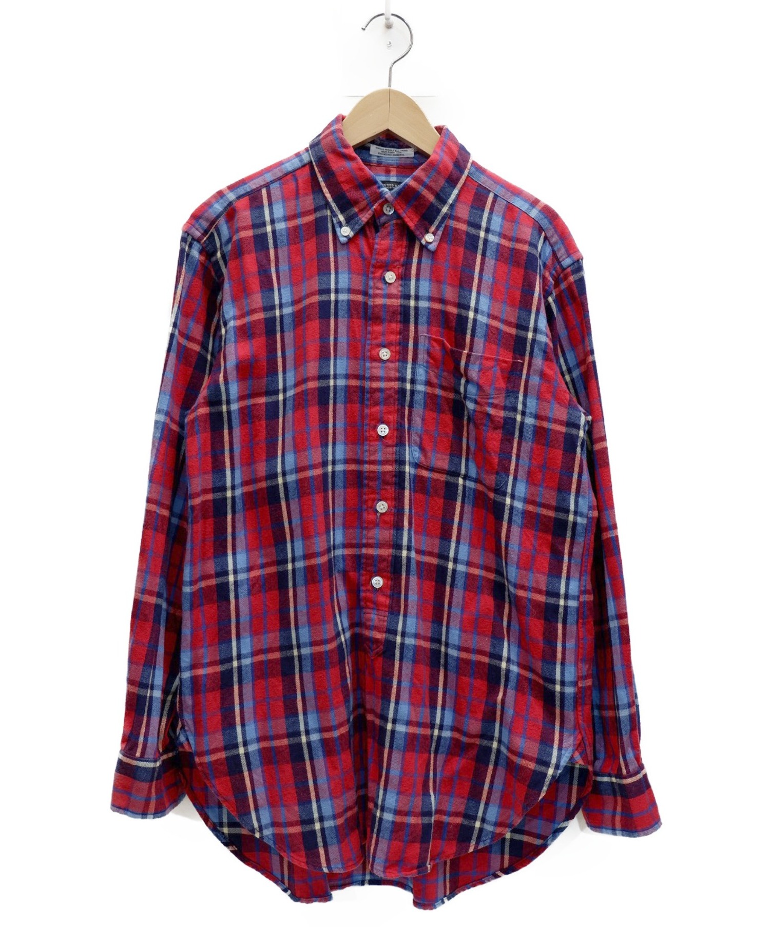 Engineered Garments (エンジニアードガーメンツ) ネルシャツ レッド×ブルー サイズ:表記サイズ：XS work shirt -  twill plaid