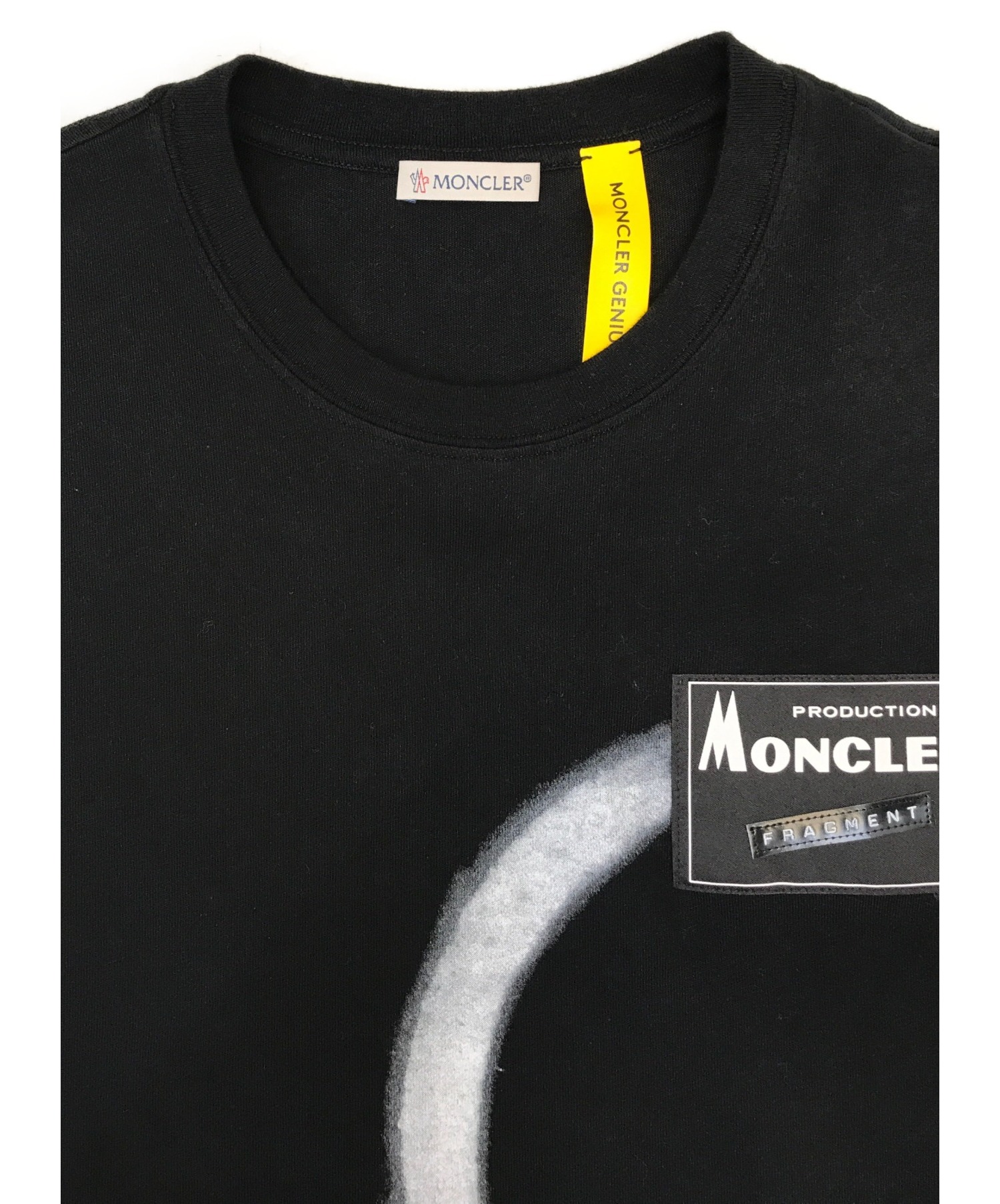 7 MONCLER × FRAGMENT (セブン モンクレール × フラグメント) MAGLIA T-SHIRT ブラック サイズ:L  F209U8C70710