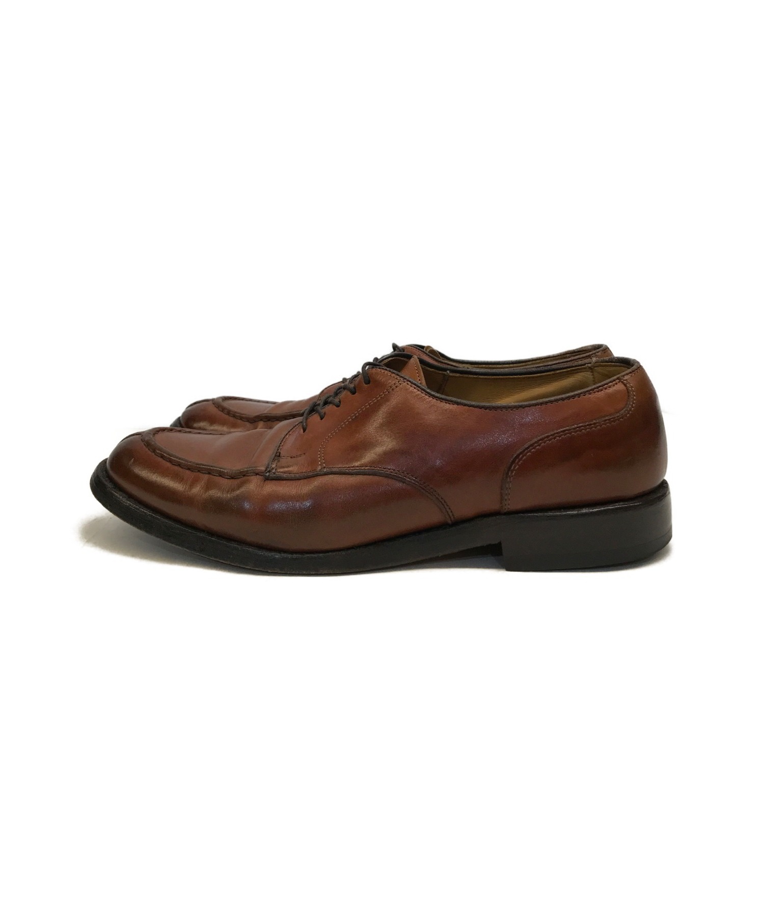 Allen Edmonds (アレン エドモンズ) Uチップレザーシューズ ブラウン サイズ:8 1/2