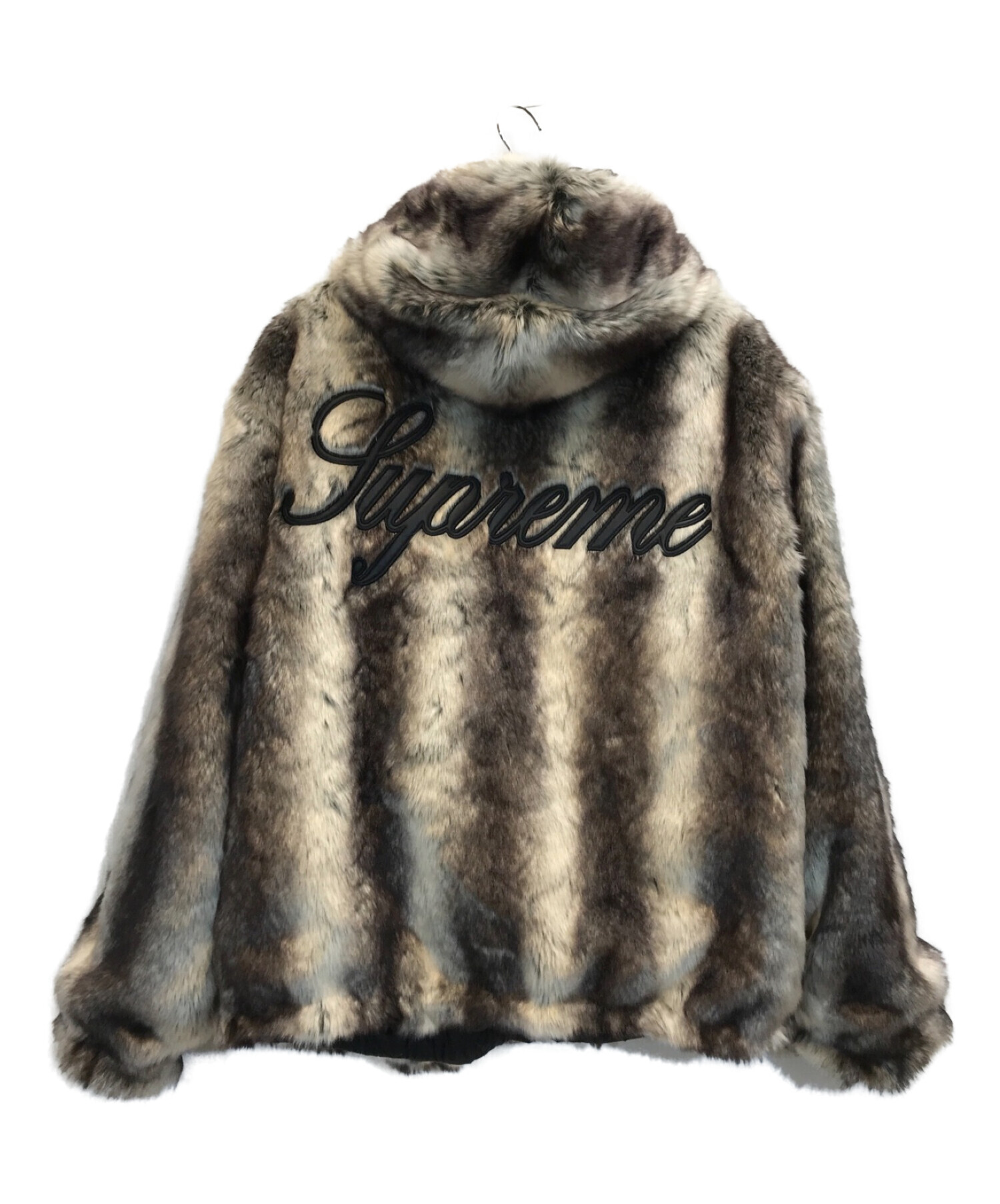 SUPREME (シュプリーム) 20AW Faux Fur Reversible Hooded Jacket  フェイクファーリバーシブルフーデッドジャケット グレー サイズ:XL