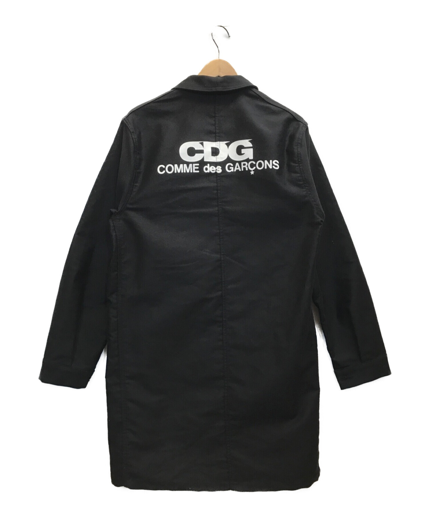 GOOD DESIGN SHOP COMME des GARCONS×LE LABOUREUR (グッドデザインショップ コムデギャルソン×ル  ラブルール) コラボバックロゴワークコート ブラック サイズ:S