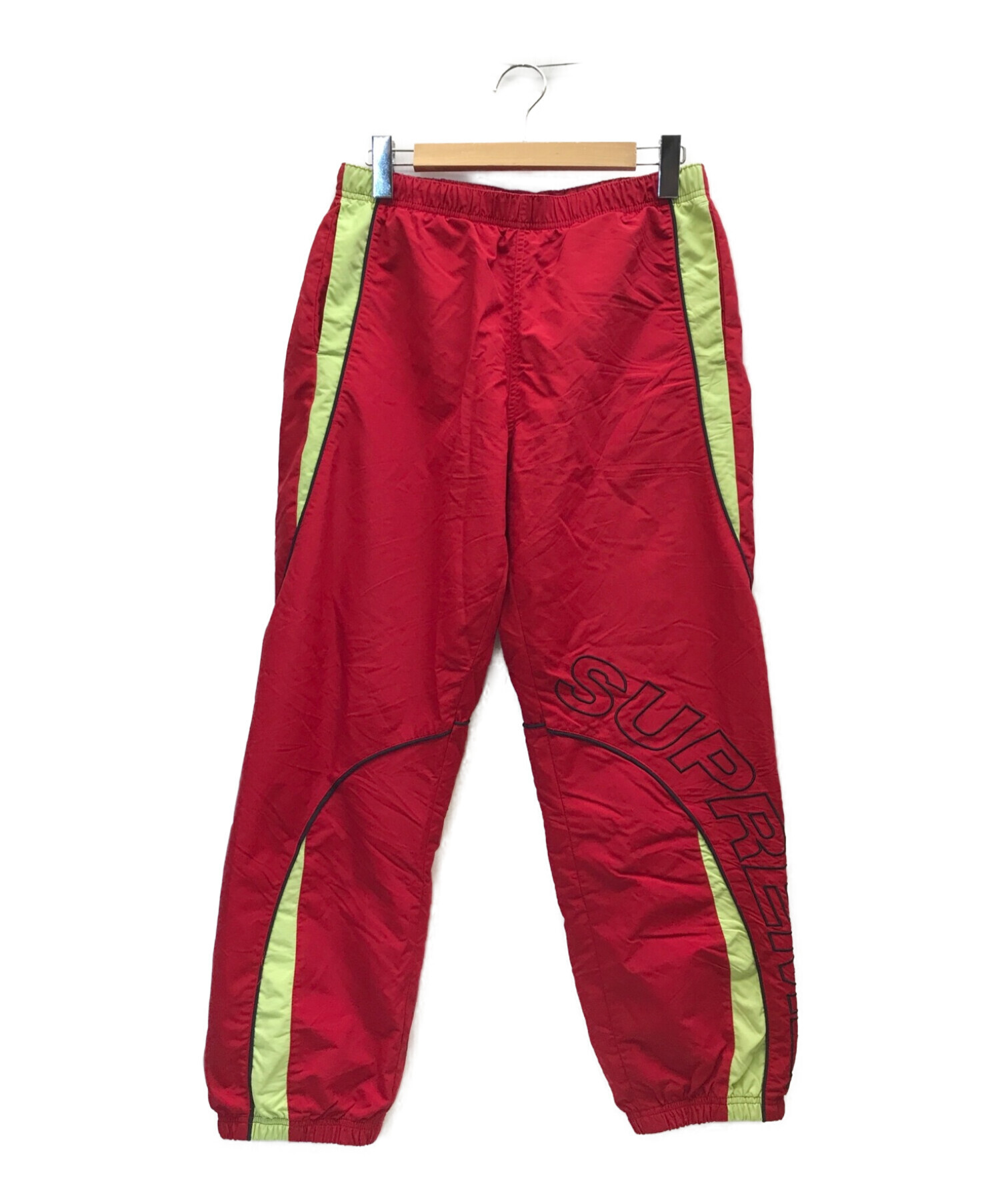 supreme piping track pants Mサイズ赤supreme - ワークパンツ/カーゴ