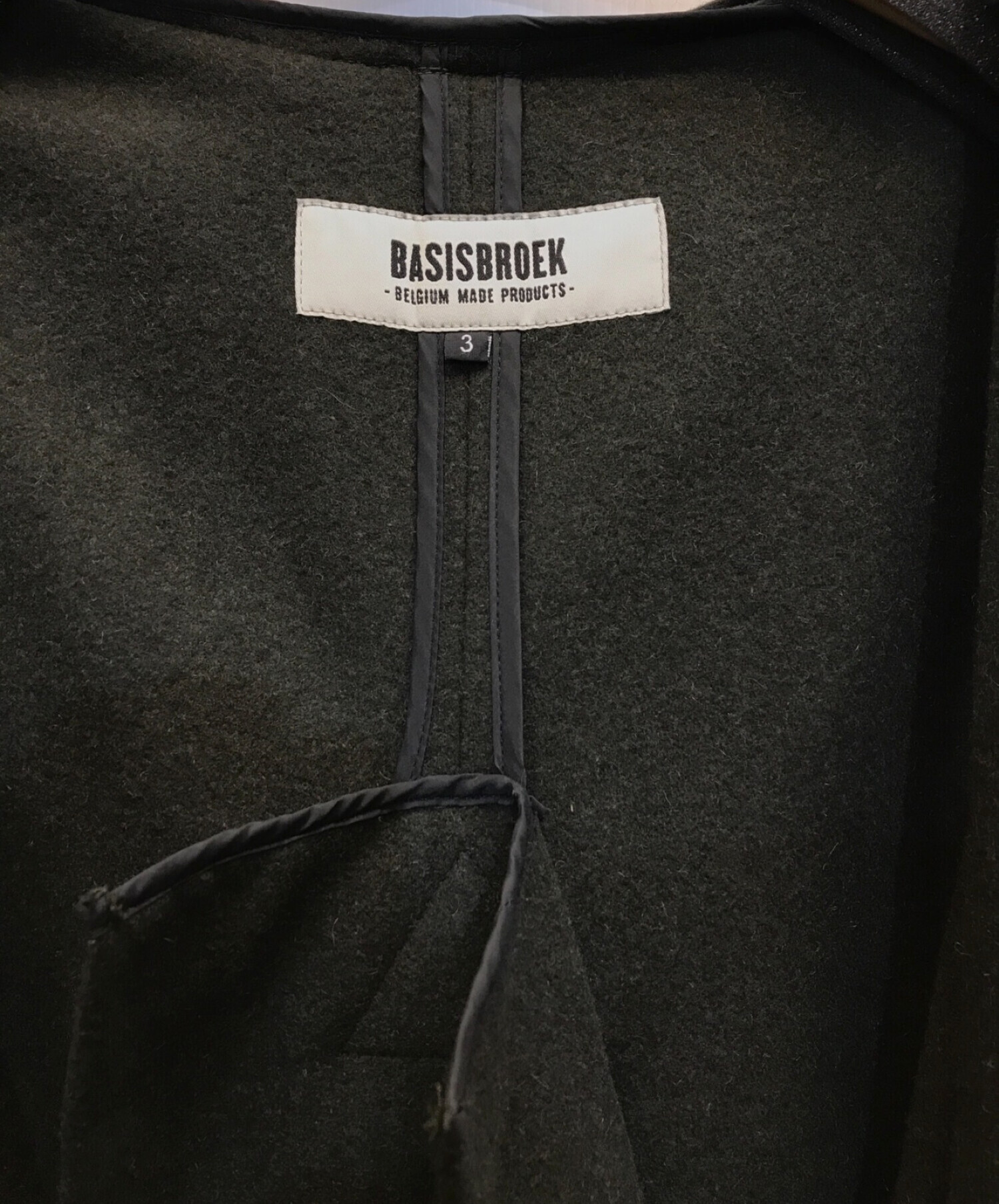 BASISBROEK (バージスブルック) BASISBROEK WAHLコート オーバーコート フードコート グリーン サイズ:3