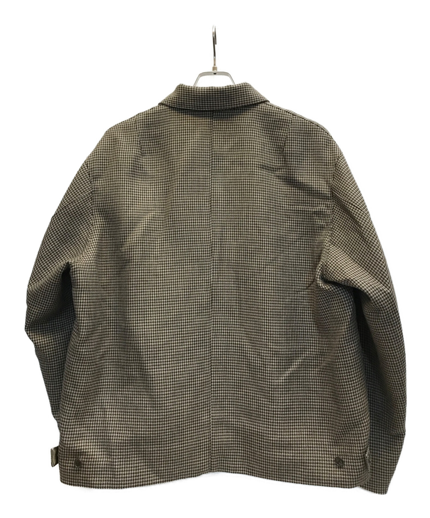 AURALEE (オーラリー) DOUBLE FACE CHECK ZIP BLOUSON ダブルフェイスチェックジップブルゾン ブラウン サイズ:4