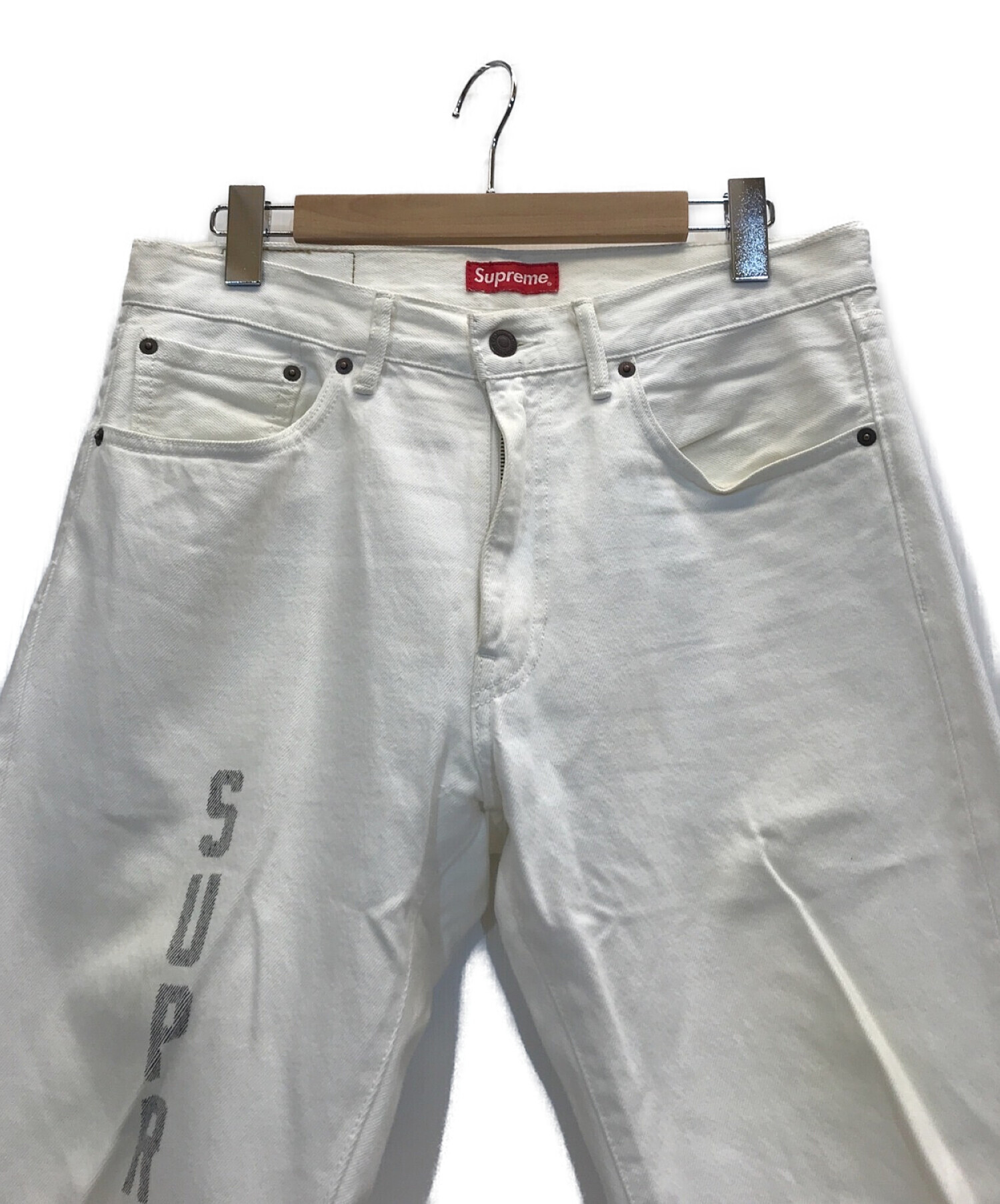 Supreme×LEVIS (シュプリーム×リーバイス) 17SS Washed 505 Jeans コラボウォッシュド505デニムパンツ ホワイト  サイズ:32