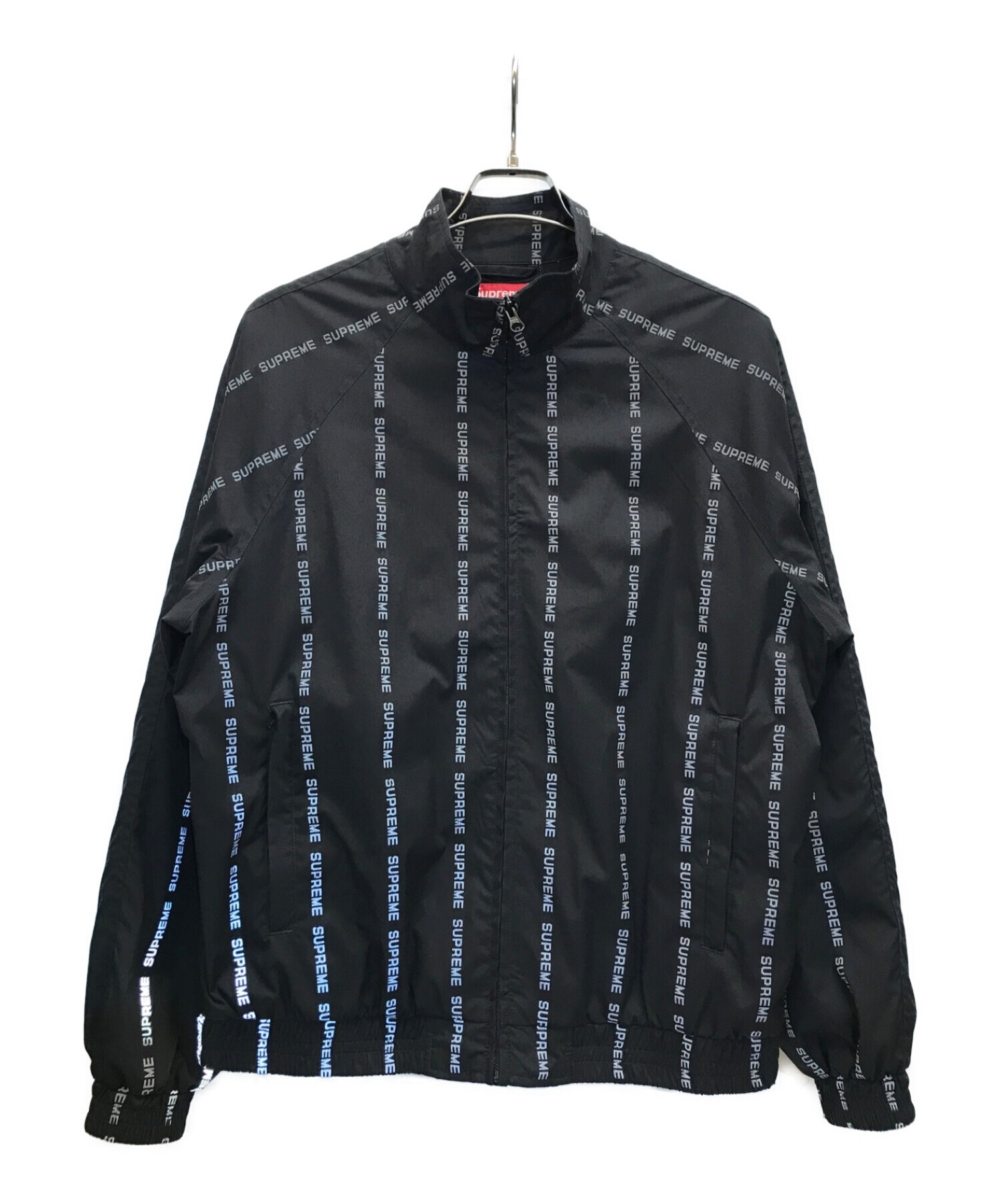 SUPREME (シュプリーム) 18AW Reflective Text Track Jacket フレクティブロゴトラックジャケット ブラック  サイズ:M