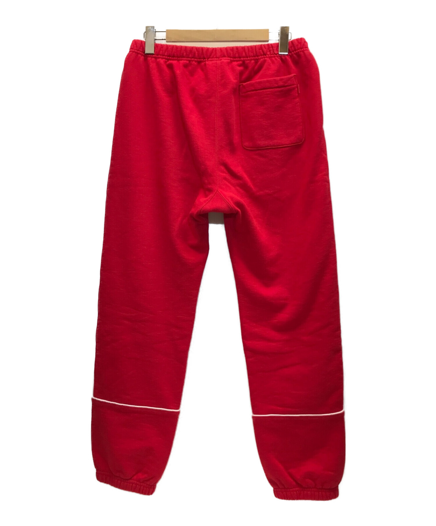 シンプルでおしゃれ supreme piping sweatpant スウェットパンツ 赤