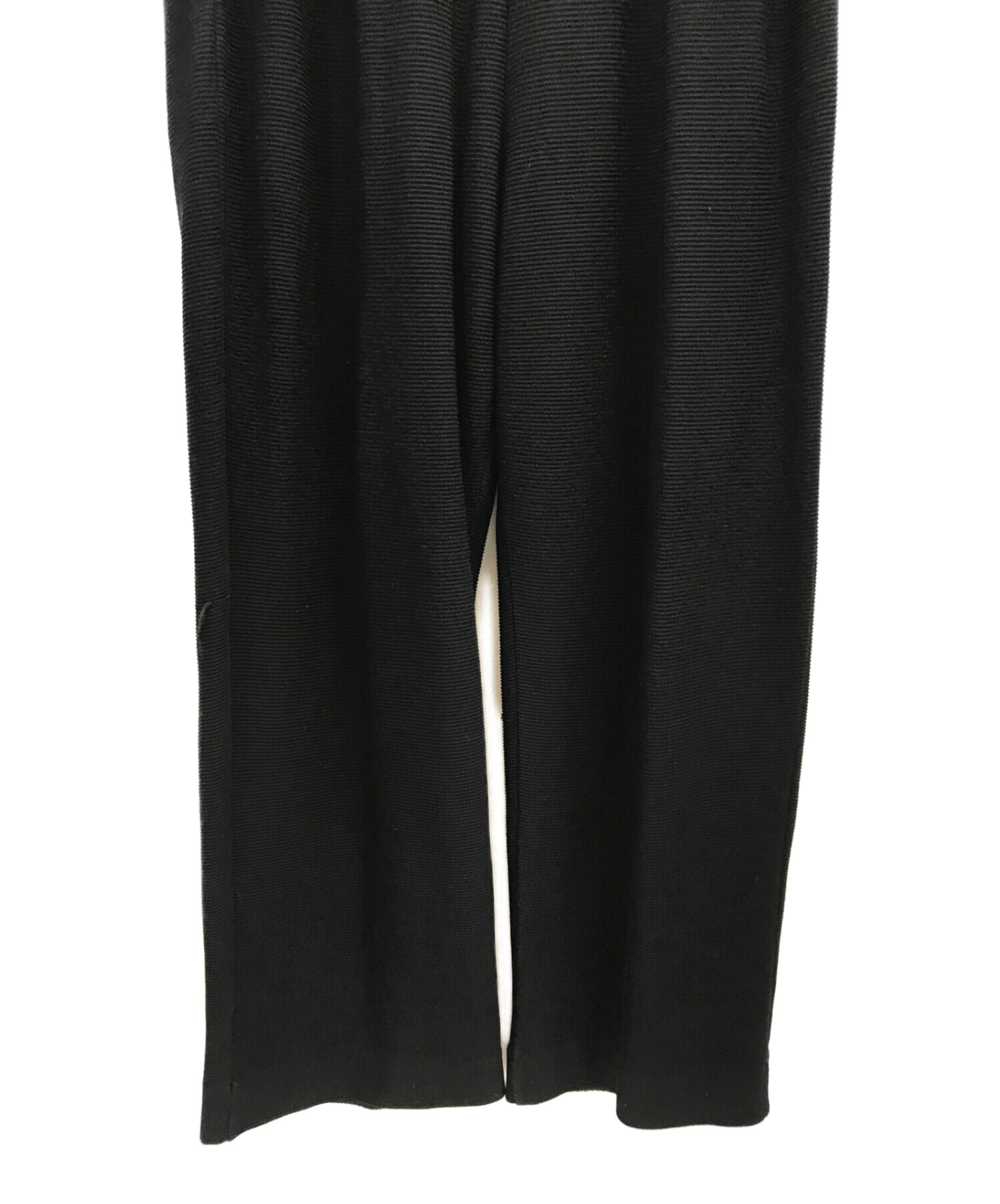 YOKE (ヨーク) 21SS TAPERED KNIT LOUNGE PANTS イージーワイドパンツ ブラック サイズ:2