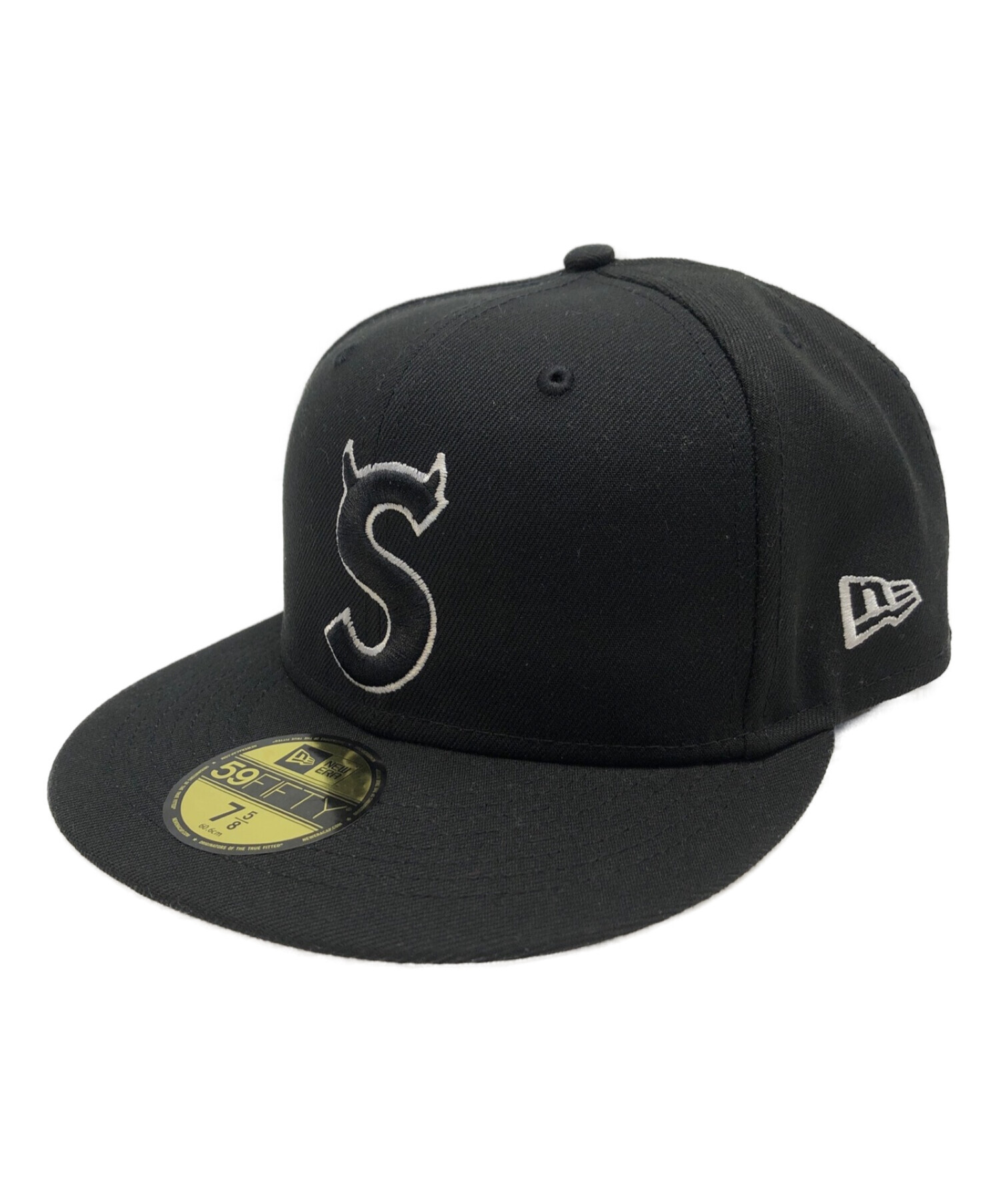 SUPREME×NEWERA (シュプリーム × ニューエラ) 20AW S Logo New Era Sロゴニューエラキャップ ブラック サイズ:7  5/8 60.6cm 未使用品