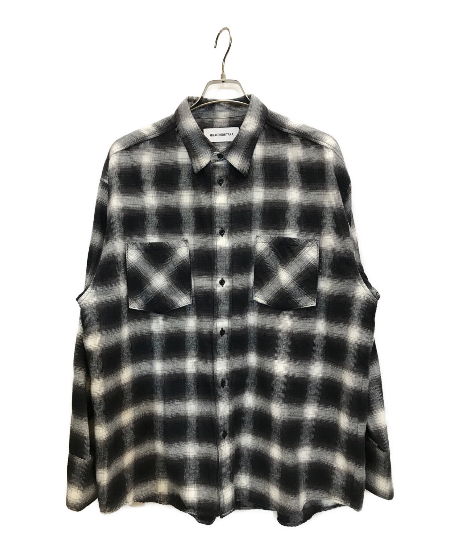 MIYAGIHIDETAKA (ミヤギヒデタカ) Flannel shirt フランネルシャツ オンブレチェック ブラック サイズ:2