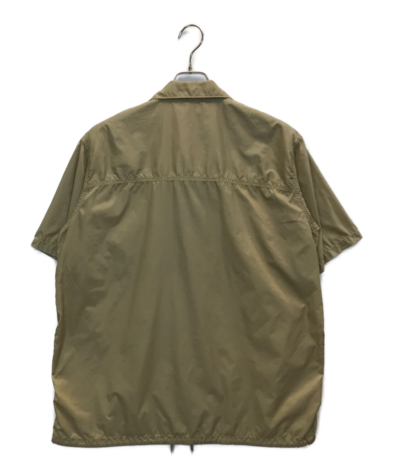 THE NORTHFACE PURPLELABEL (ザ ノースフェイス パープルレーベル) Nylon Ripstop H/S Shirt　 ナイロンリップストップハーフスリーブシャツ　半袖シャツ ベージュ サイズ:M