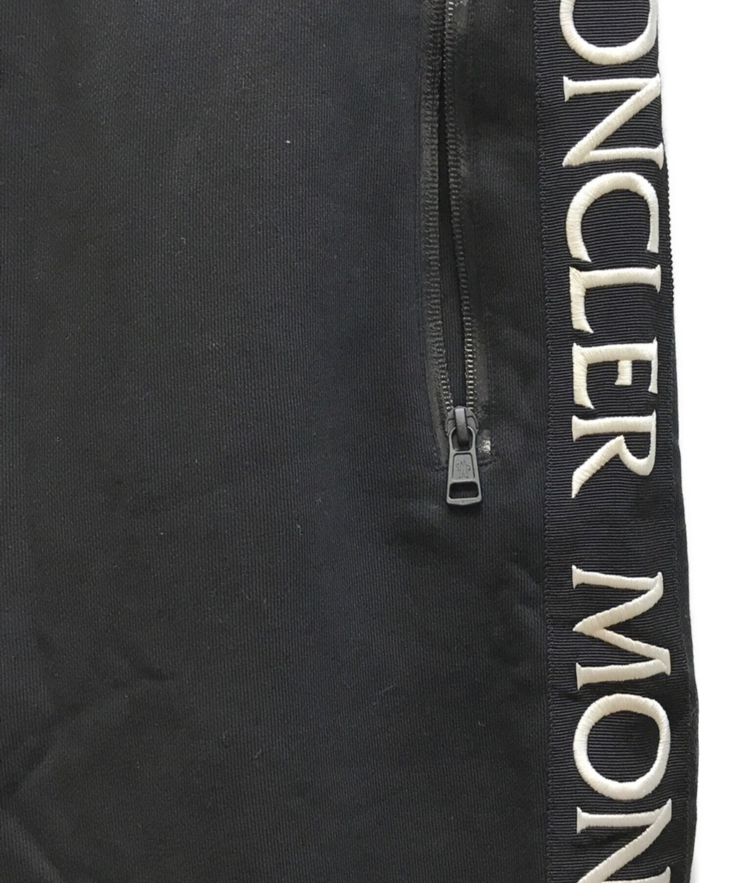 MONCLER (モンクレール) PANTALONE サイ ロゴスウェットパンツ ブラック サイズ:S