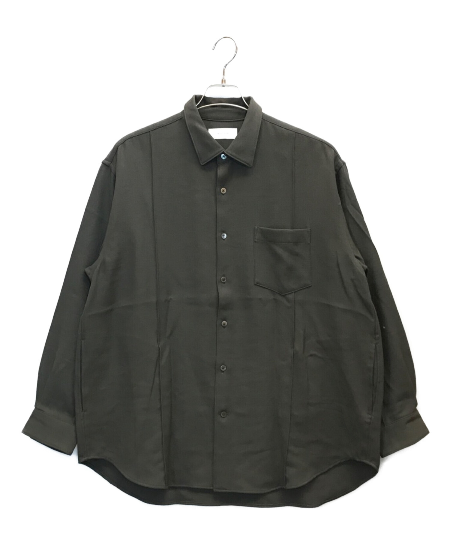 WELLDER (ウェルダー) Pin Tuck CPO Shirt　ピンタックCPOシャツ　ウールシャツ カーキ サイズ:4