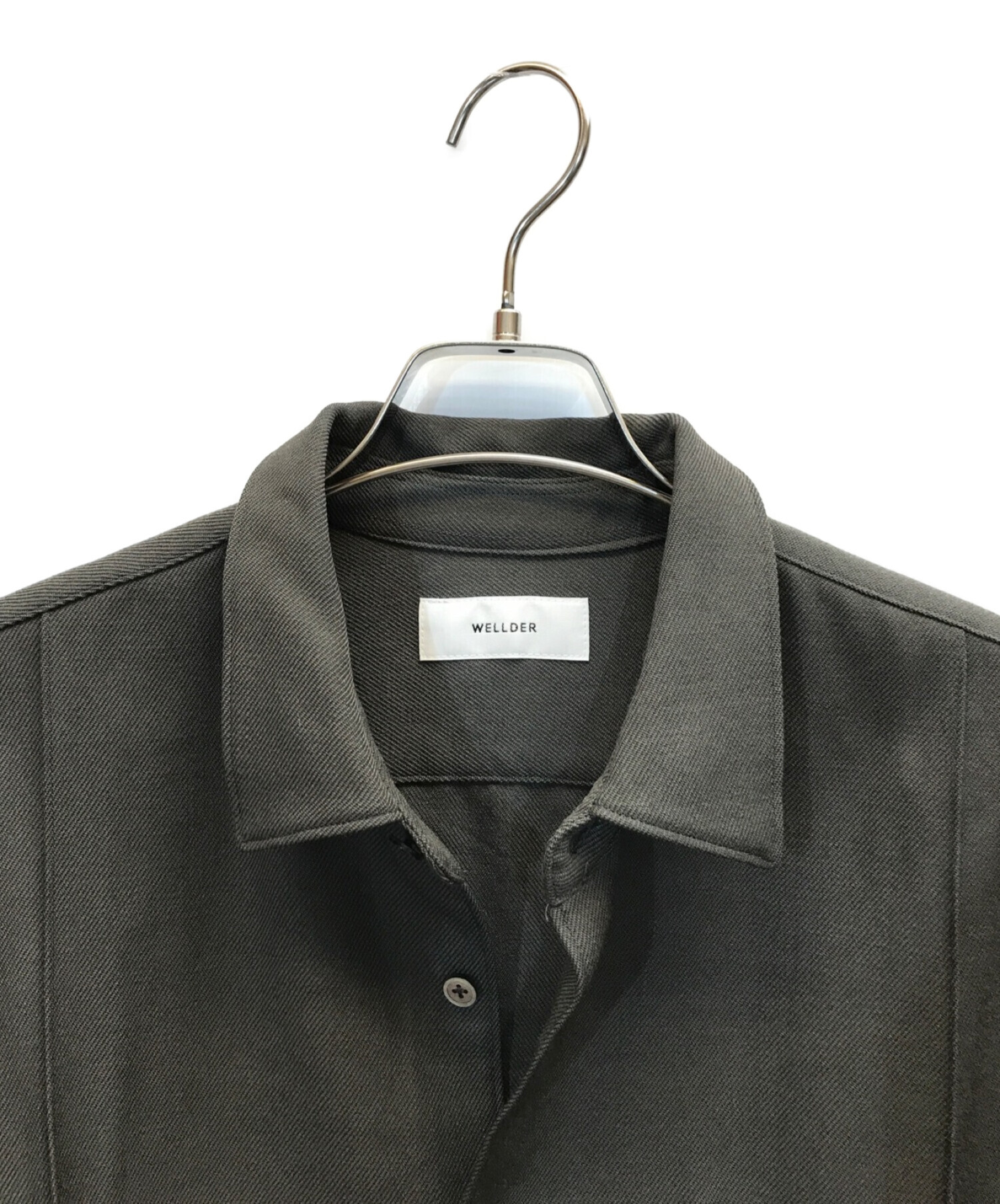 WELLDER (ウェルダー) Pin Tuck CPO Shirt　ピンタックCPOシャツ　ウールシャツ カーキ サイズ:4