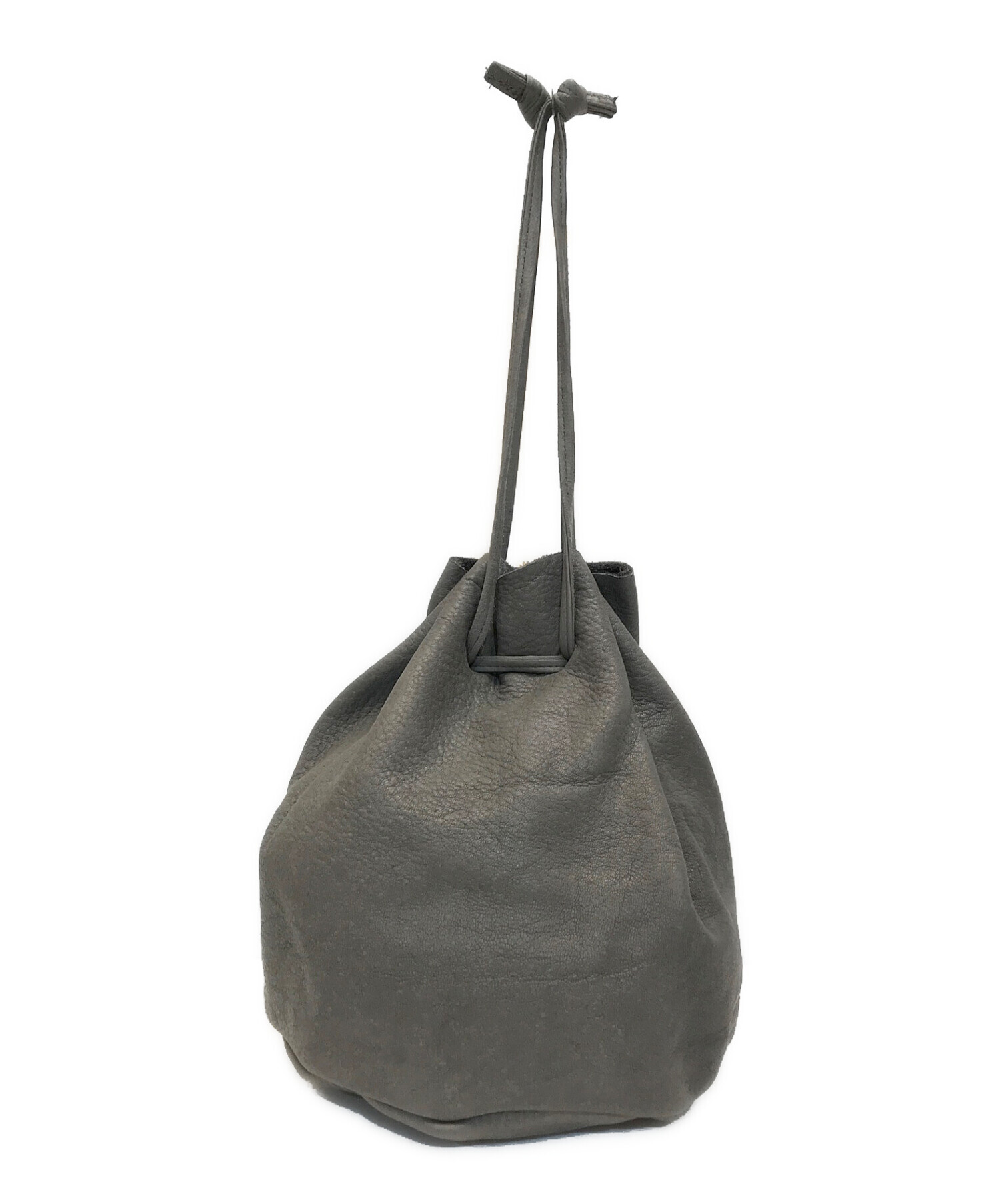 MYTHINKS (マイシンクス) Elk Bucket Bag Square White sand グレー