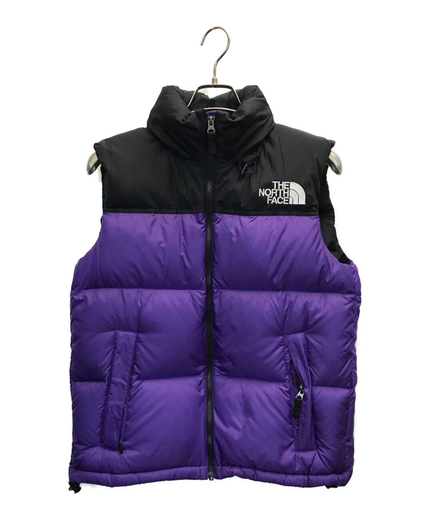 THE NORTH FACE (ザ ノース フェイス) Nuptse Vest　ヌプシベスト　ダウンベスト ブラック×パープル サイズ:M