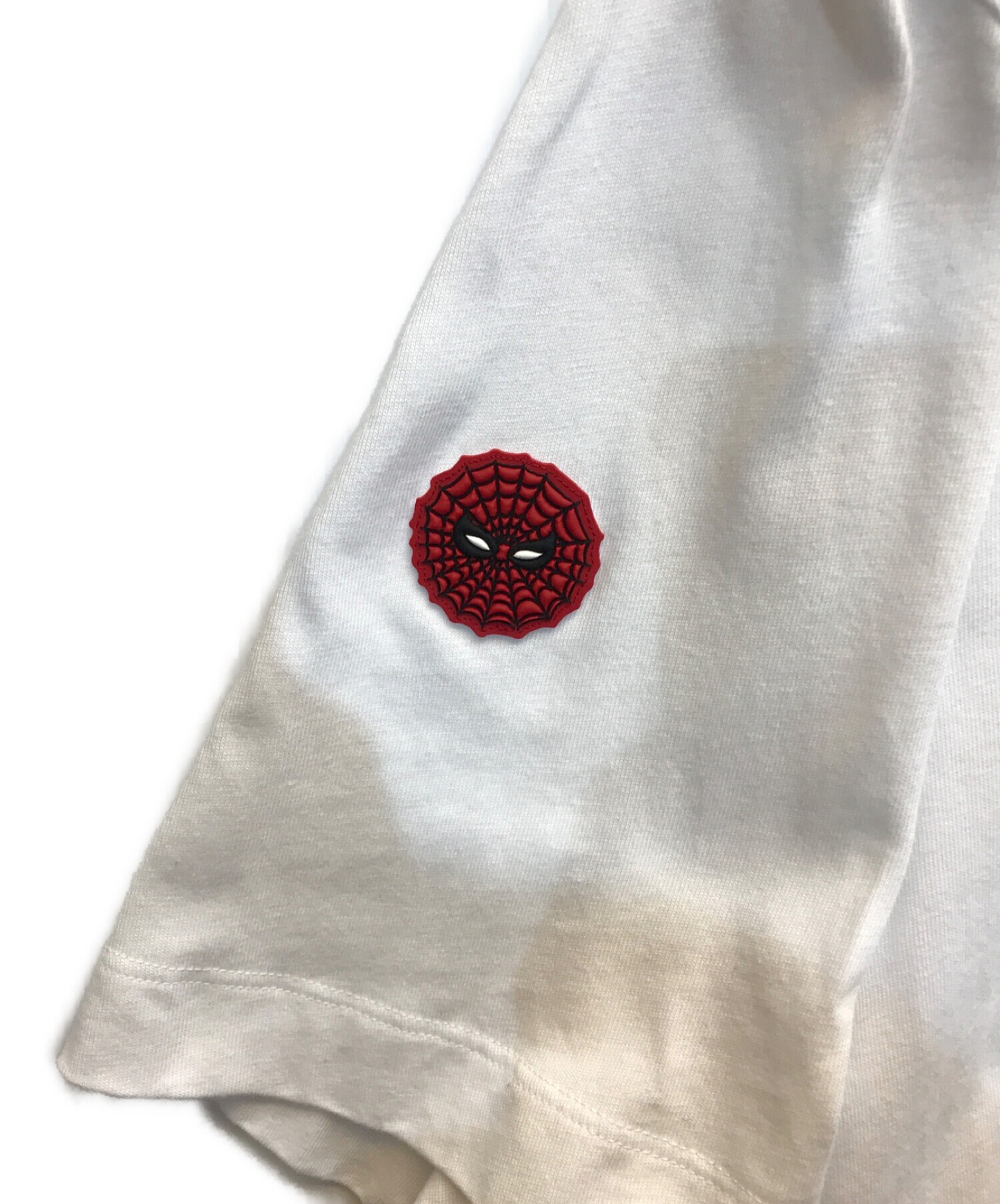 MONCLER × SPIDERMAN (モンクレール × スパイダーマン) Spider-Man Motif Tシャツ　SS TSHIRT　 スパーダーマンコラボTシャツ ホワイト サイズ:M